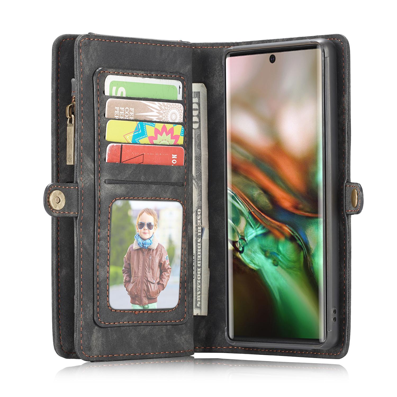 Étui portefeuille multi-cartes Samsung Galaxy Note 10 Plus, Gris