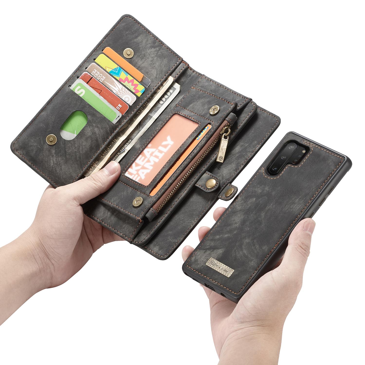 Étui portefeuille multi-cartes Samsung Galaxy Note 10 Plus, Gris