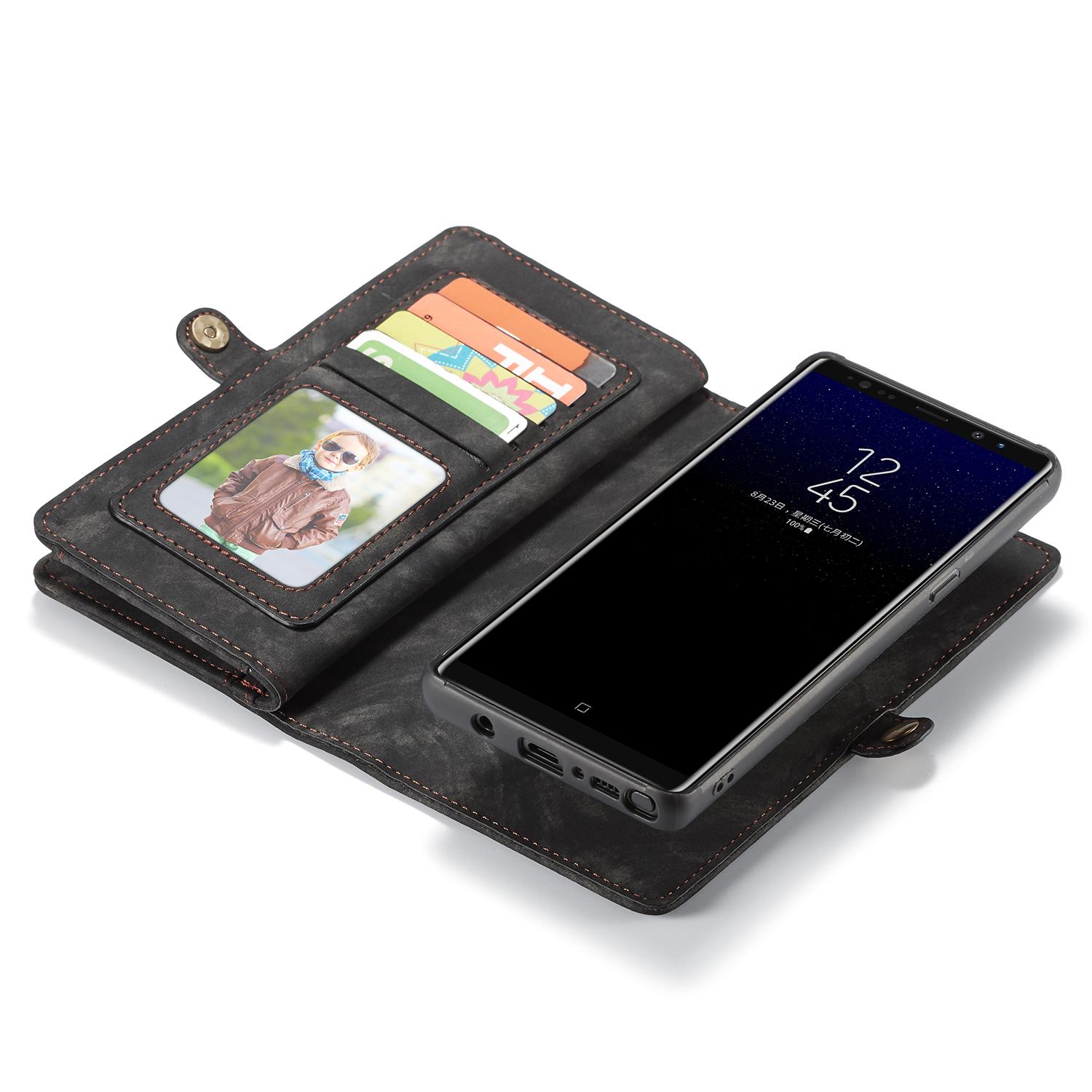 Étui portefeuille multi-cartes Samsung Galaxy Note 8, Gris