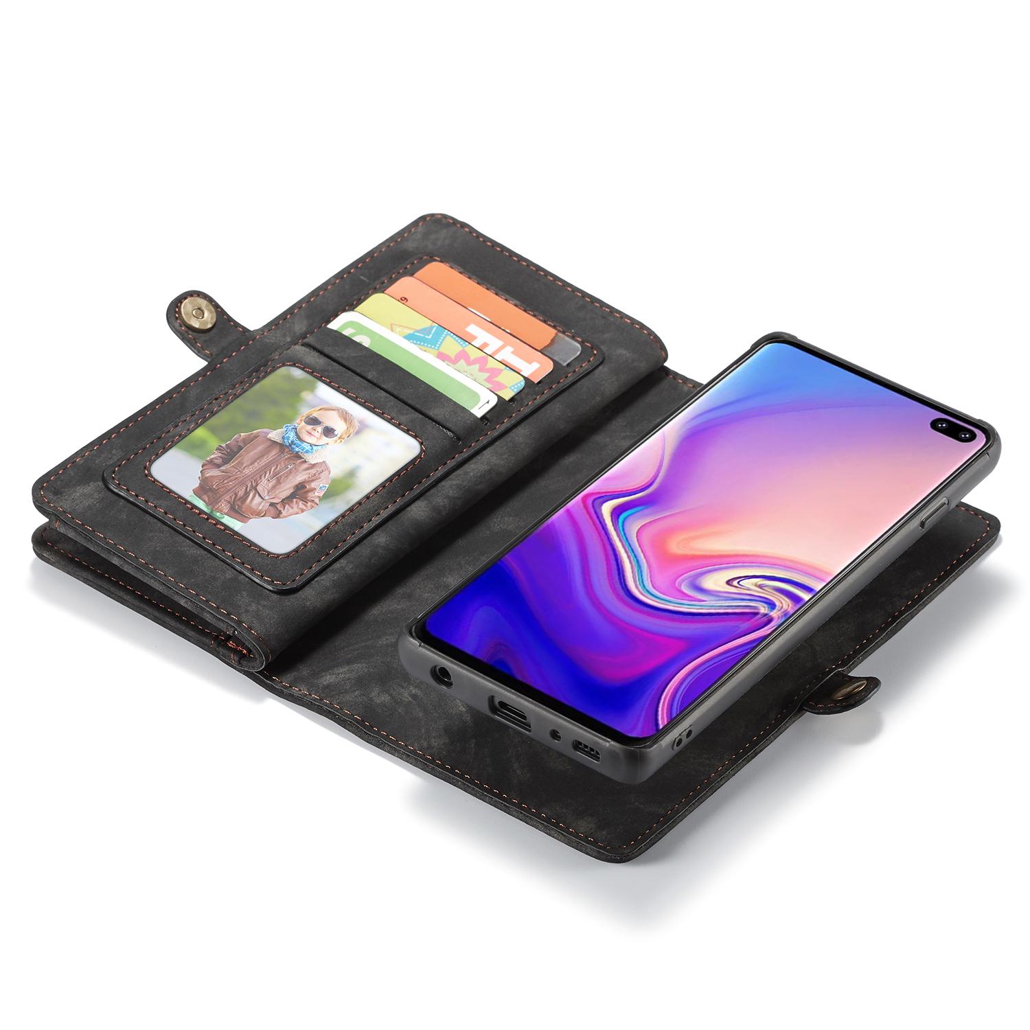 Étui portefeuille multi-cartes Samsung Galaxy S10 Plus Gris
