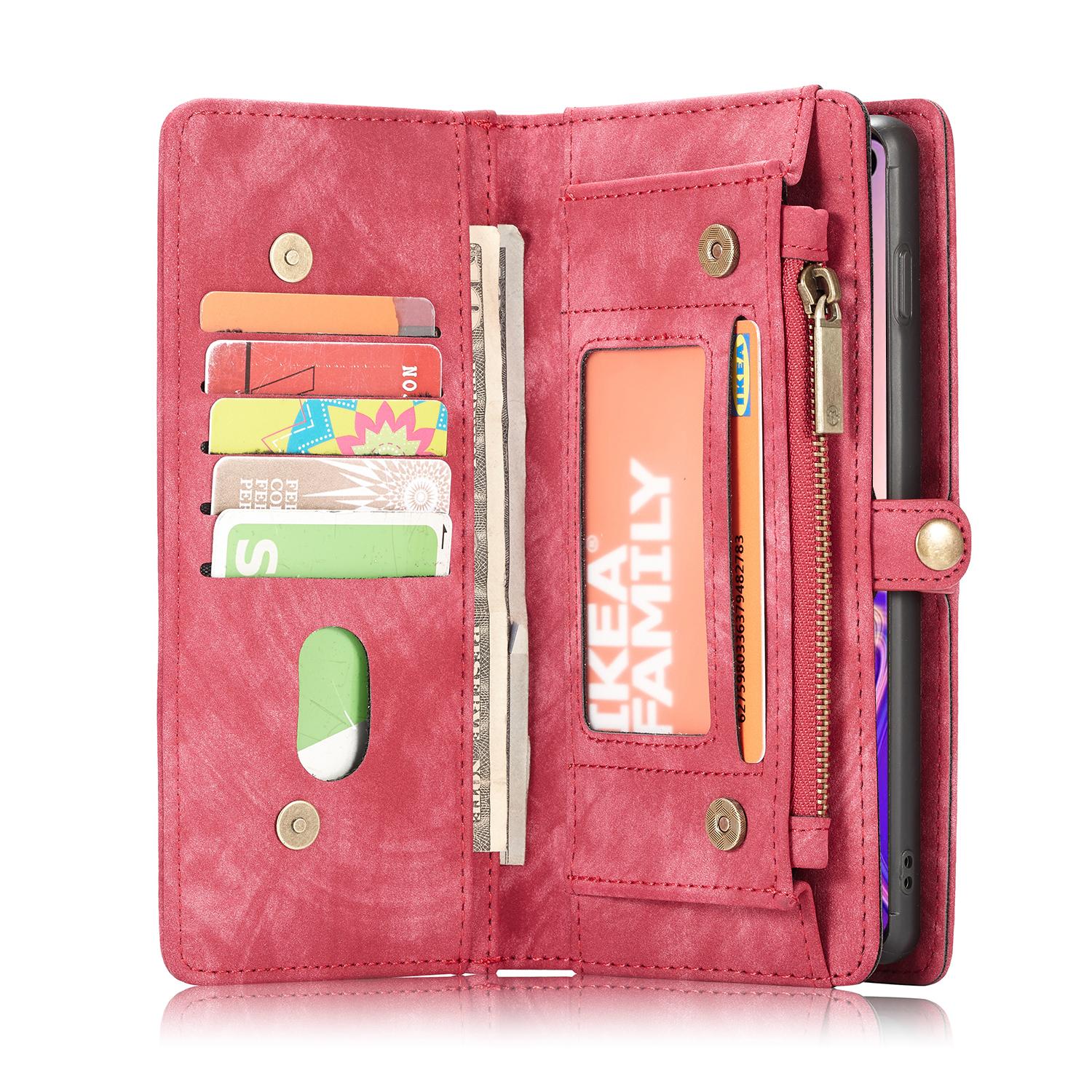 Étui portefeuille multi-cartes Samsung Galaxy S10 Plus, Rouge