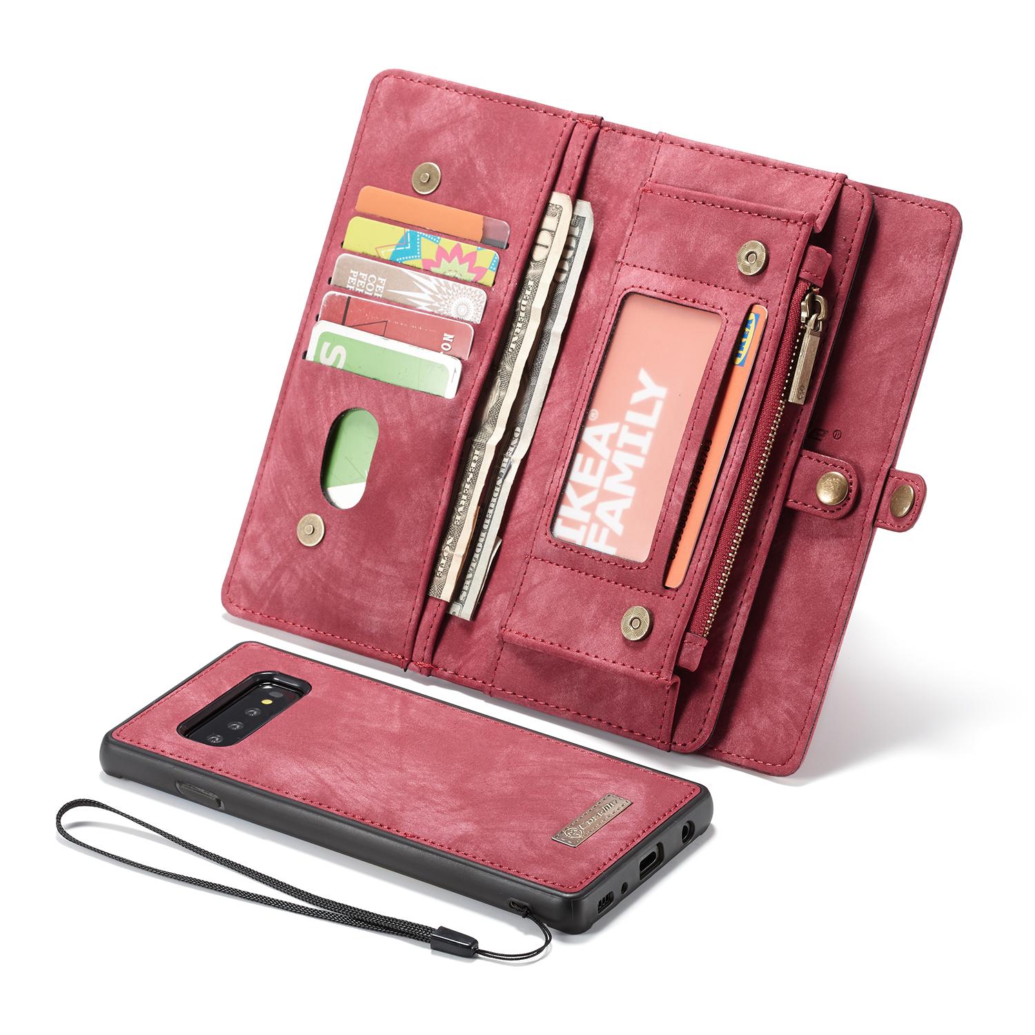 Étui portefeuille multi-cartes Samsung Galaxy S10 Plus, Rouge