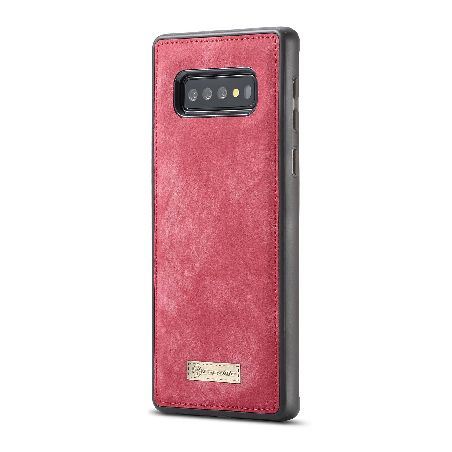 Étui portefeuille multi-cartes Samsung Galaxy S10 Plus Rouge