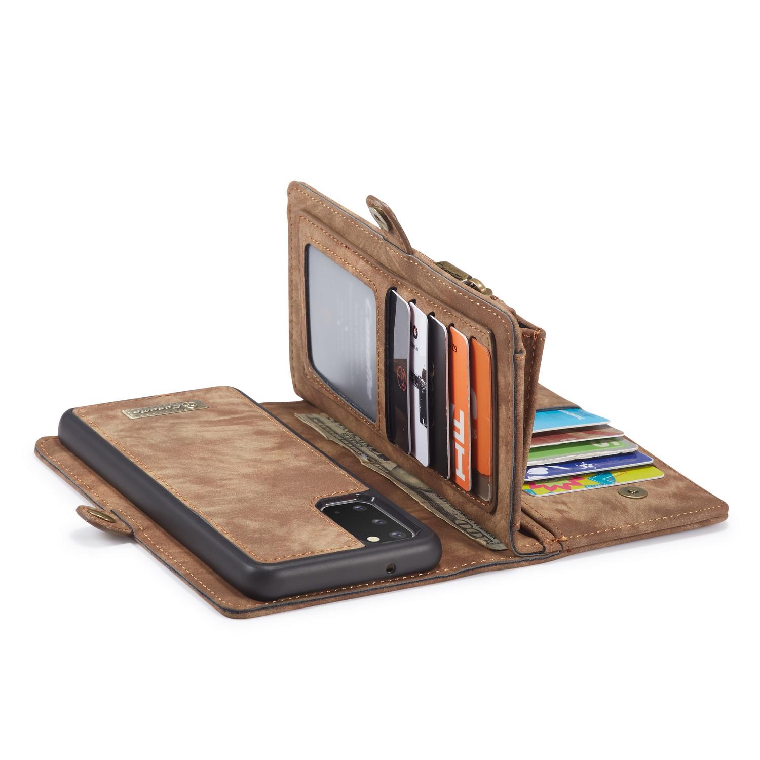 Étui portefeuille multi-cartes Samsung Galaxy S20, Marron