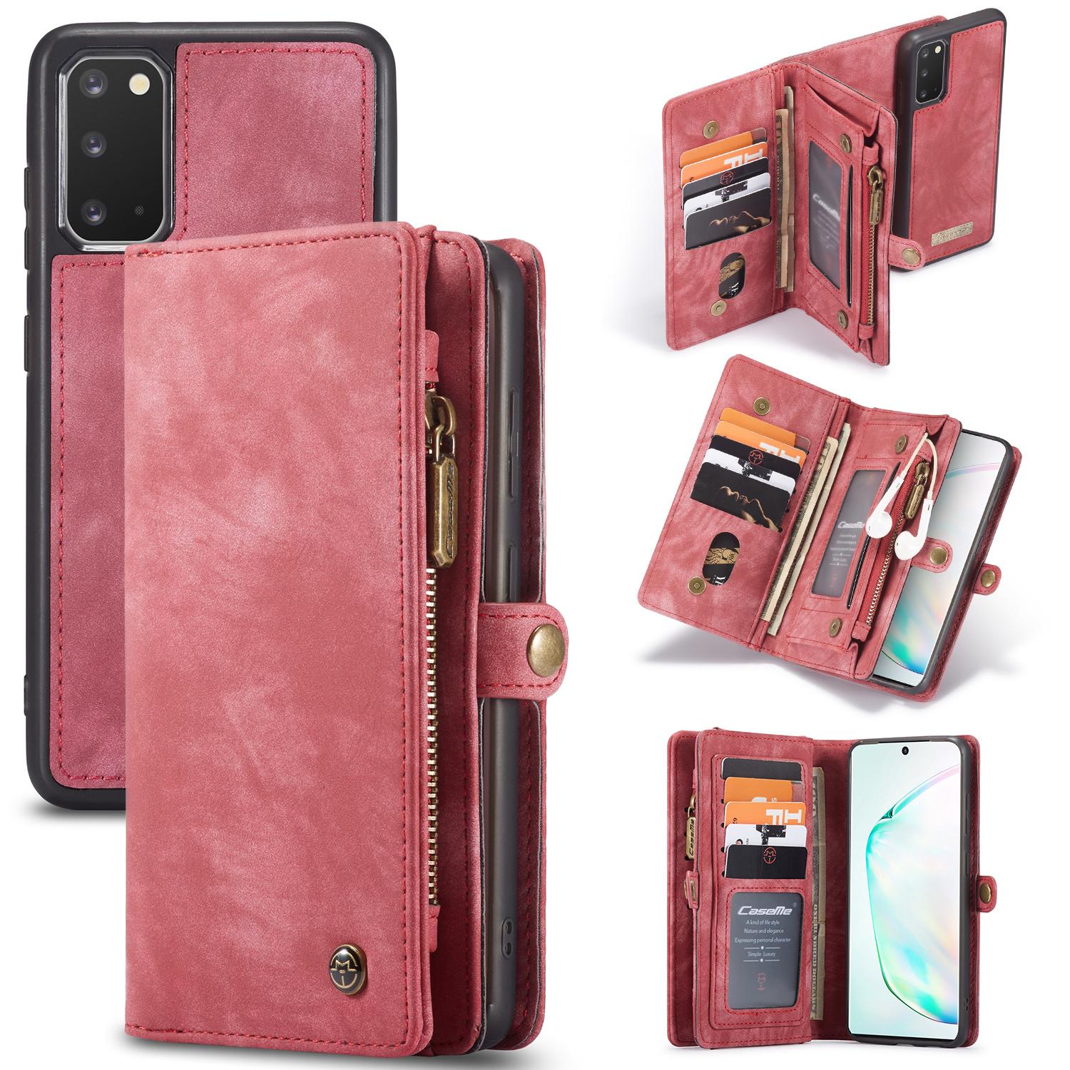 Étui portefeuille multi-cartes Samsung Galaxy S20, Rouge
