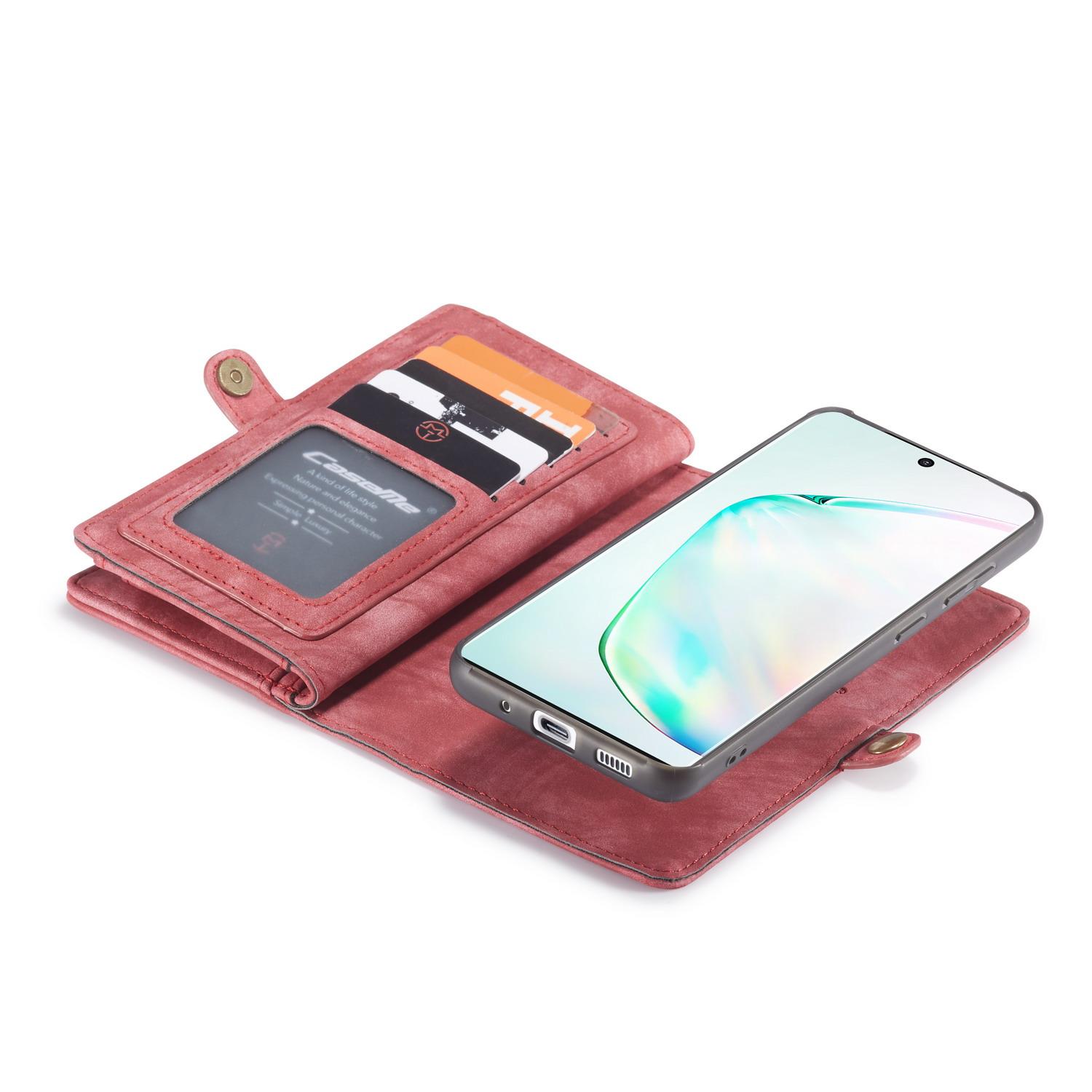 Étui portefeuille multi-cartes Samsung Galaxy S20 Rouge