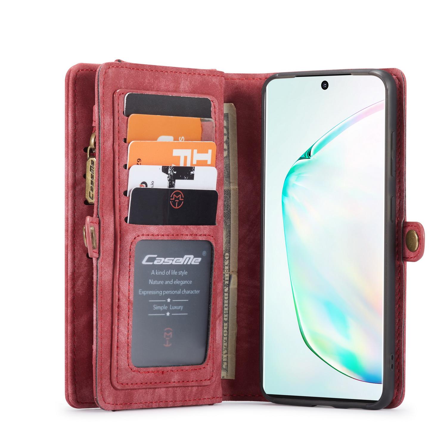 Étui portefeuille multi-cartes Samsung Galaxy S20 Rouge