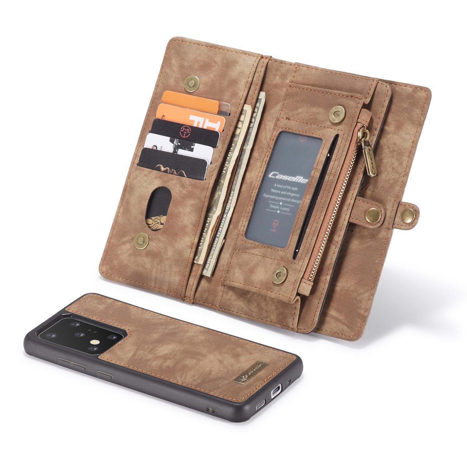 Étui portefeuille multi-cartes Samsung Galaxy S20 Ultra, Marron