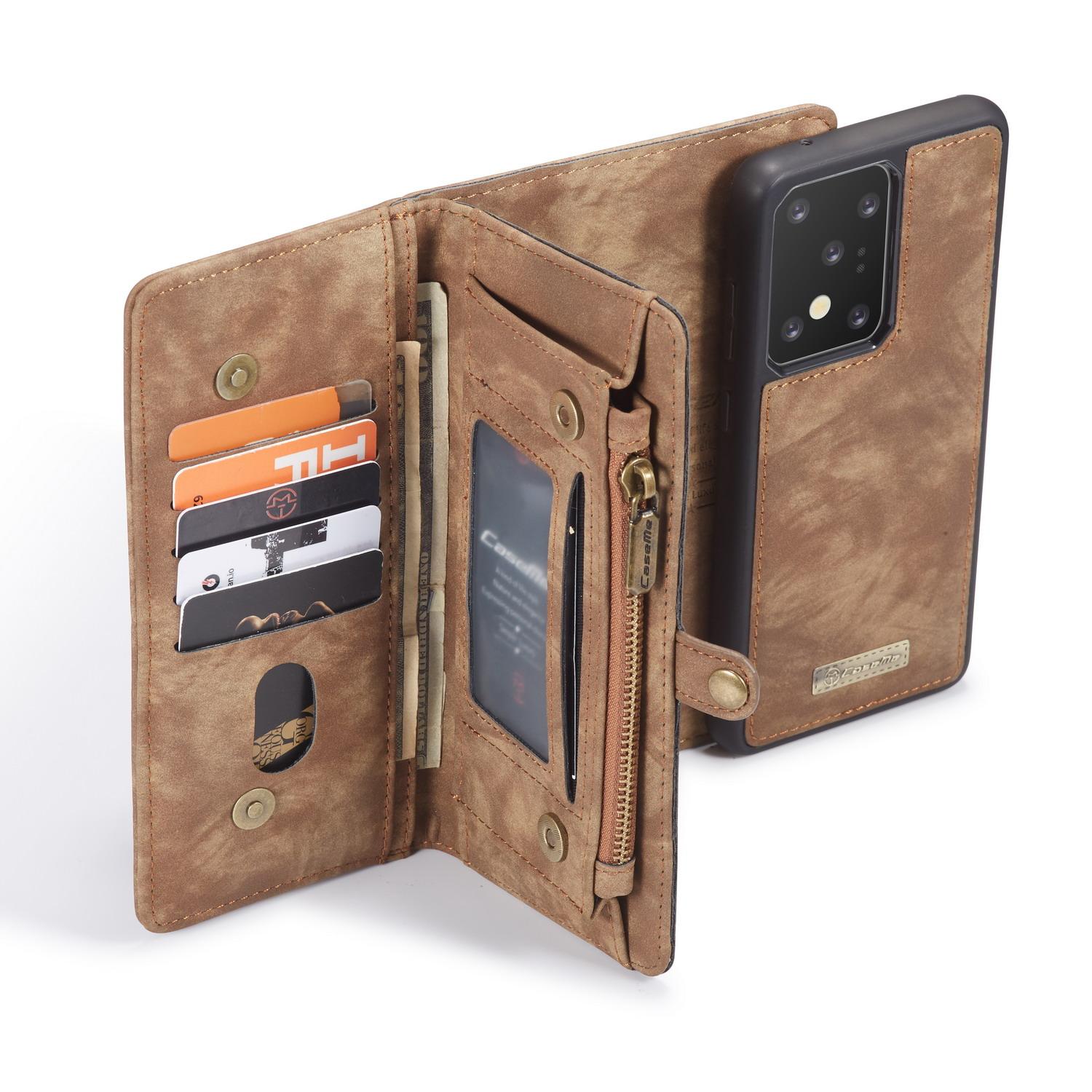 Étui portefeuille multi-cartes Samsung Galaxy S20 Ultra, Marron