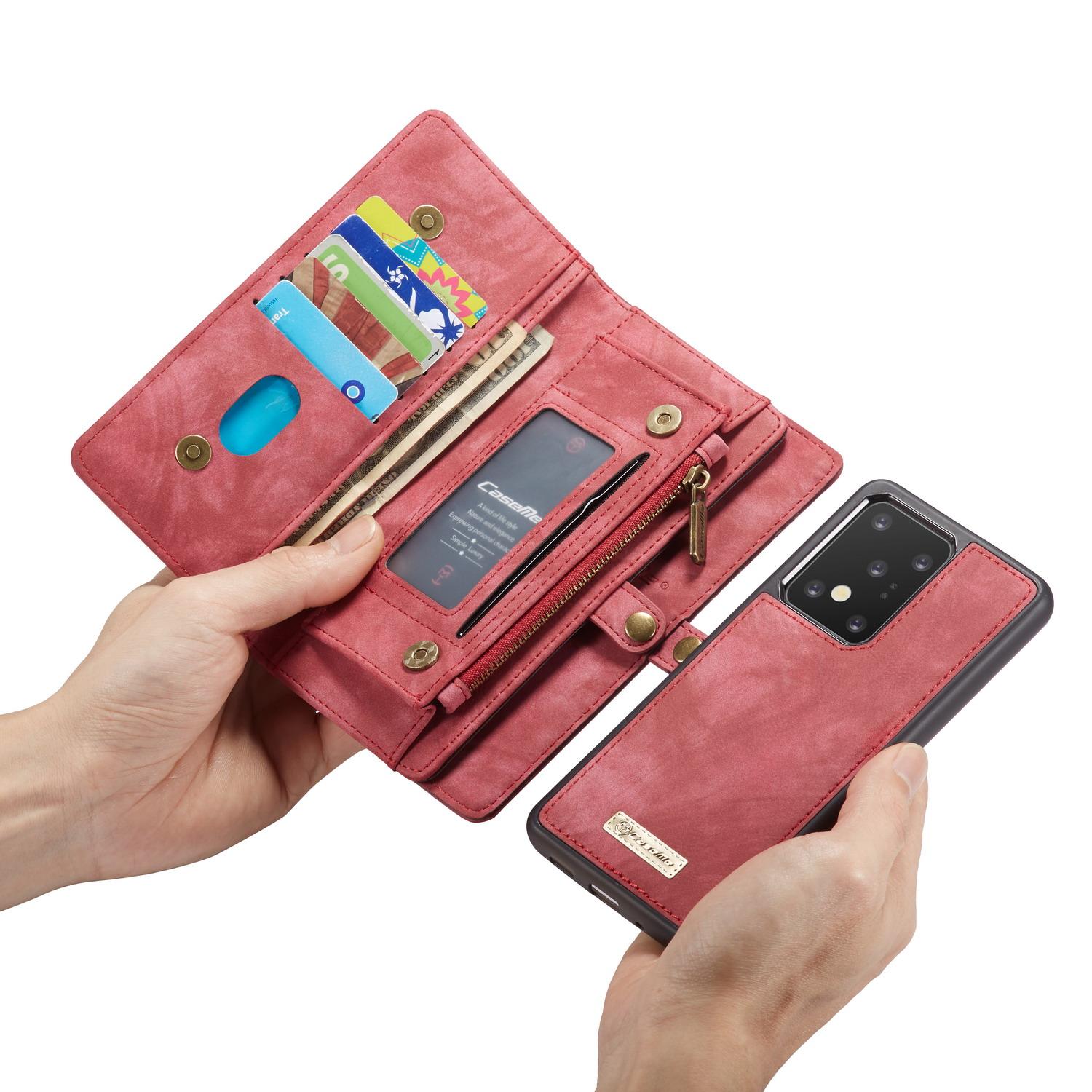 Étui portefeuille multi-cartes Samsung Galaxy S20 Ultra, Rouge