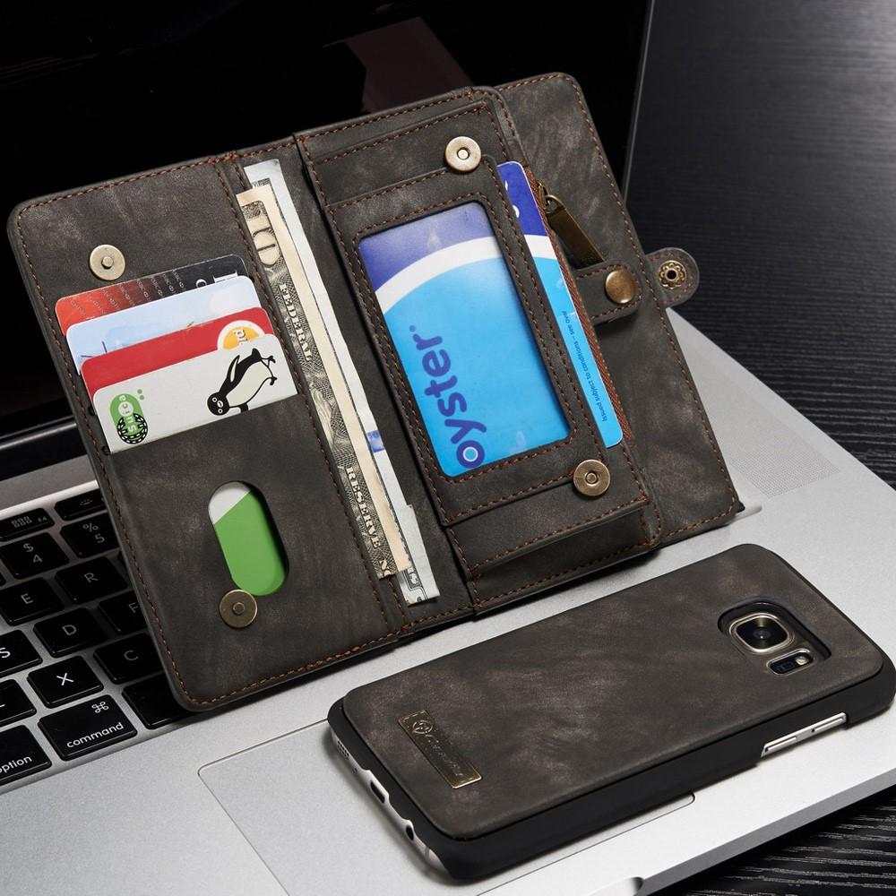 Étui portefeuille multi-cartes Samsung Galaxy S7, Gris