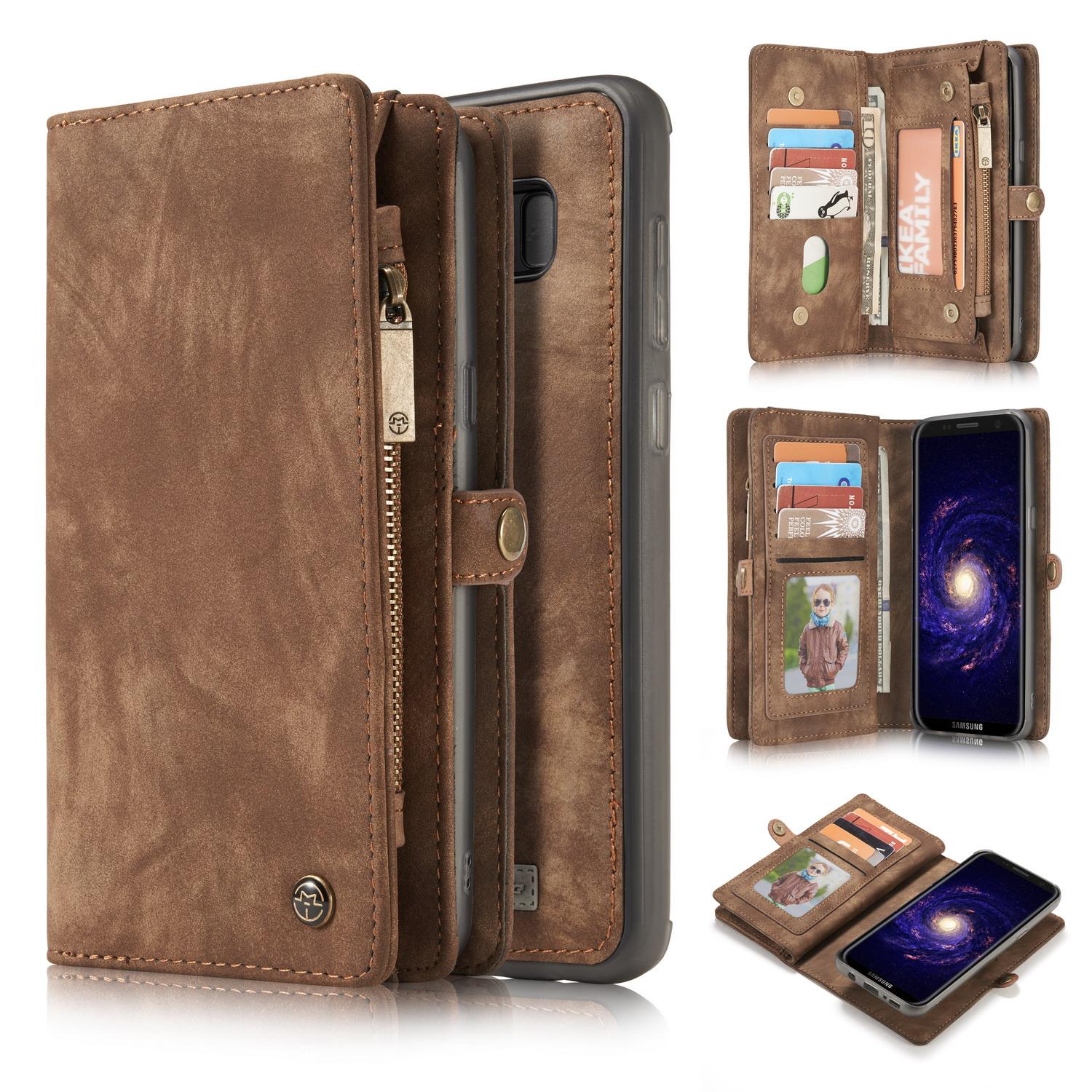 Étui portefeuille multi-cartes Samsung Galaxy S8, Marron
