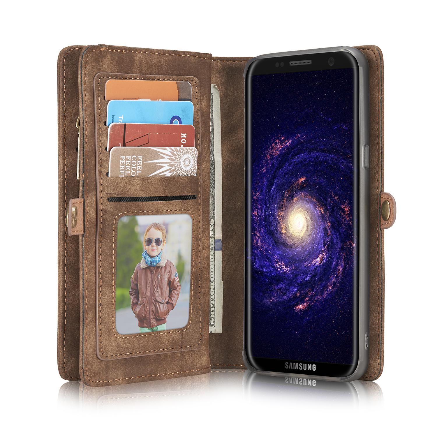 Étui portefeuille multi-cartes Samsung Galaxy S8, Marron