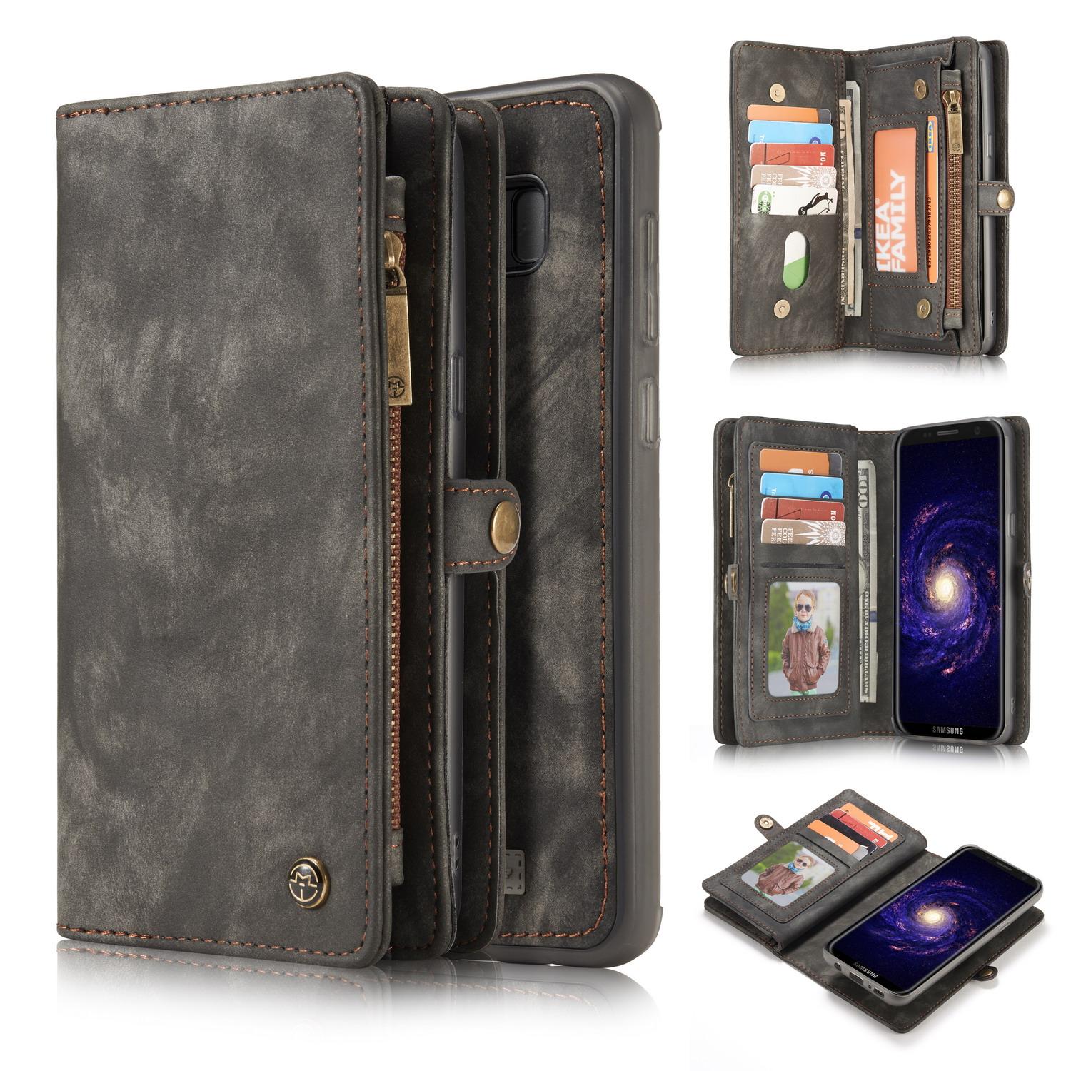 Étui portefeuille multi-cartes Samsung Galaxy S8 Plus, Gris