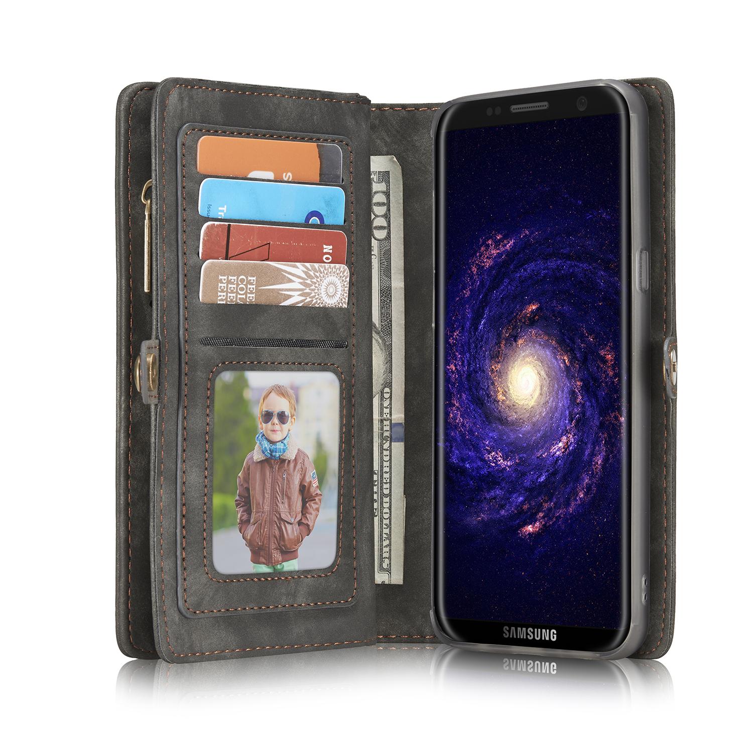 Étui portefeuille multi-cartes Samsung Galaxy S8 Plus Gris