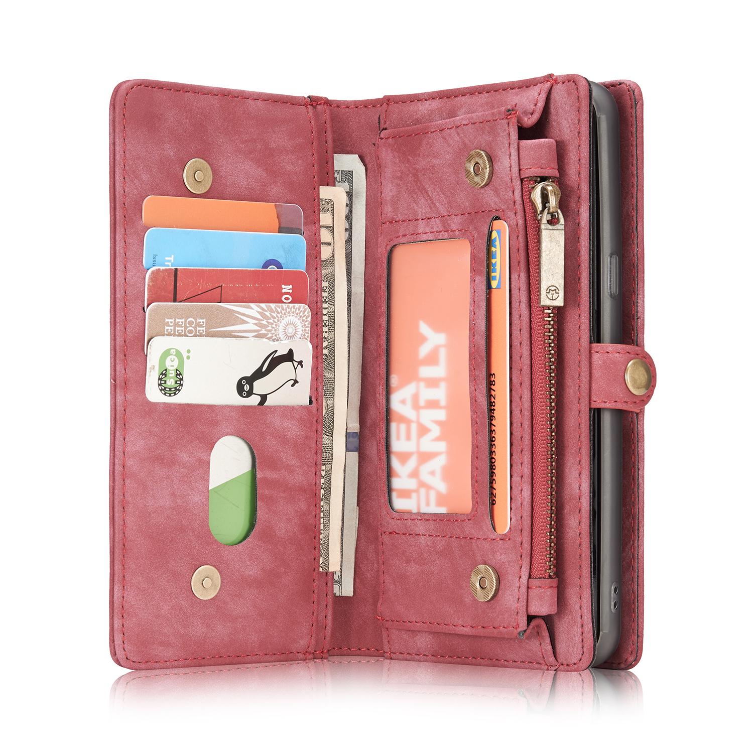 Étui portefeuille multi-cartes Samsung Galaxy S8 Plus, Rouge