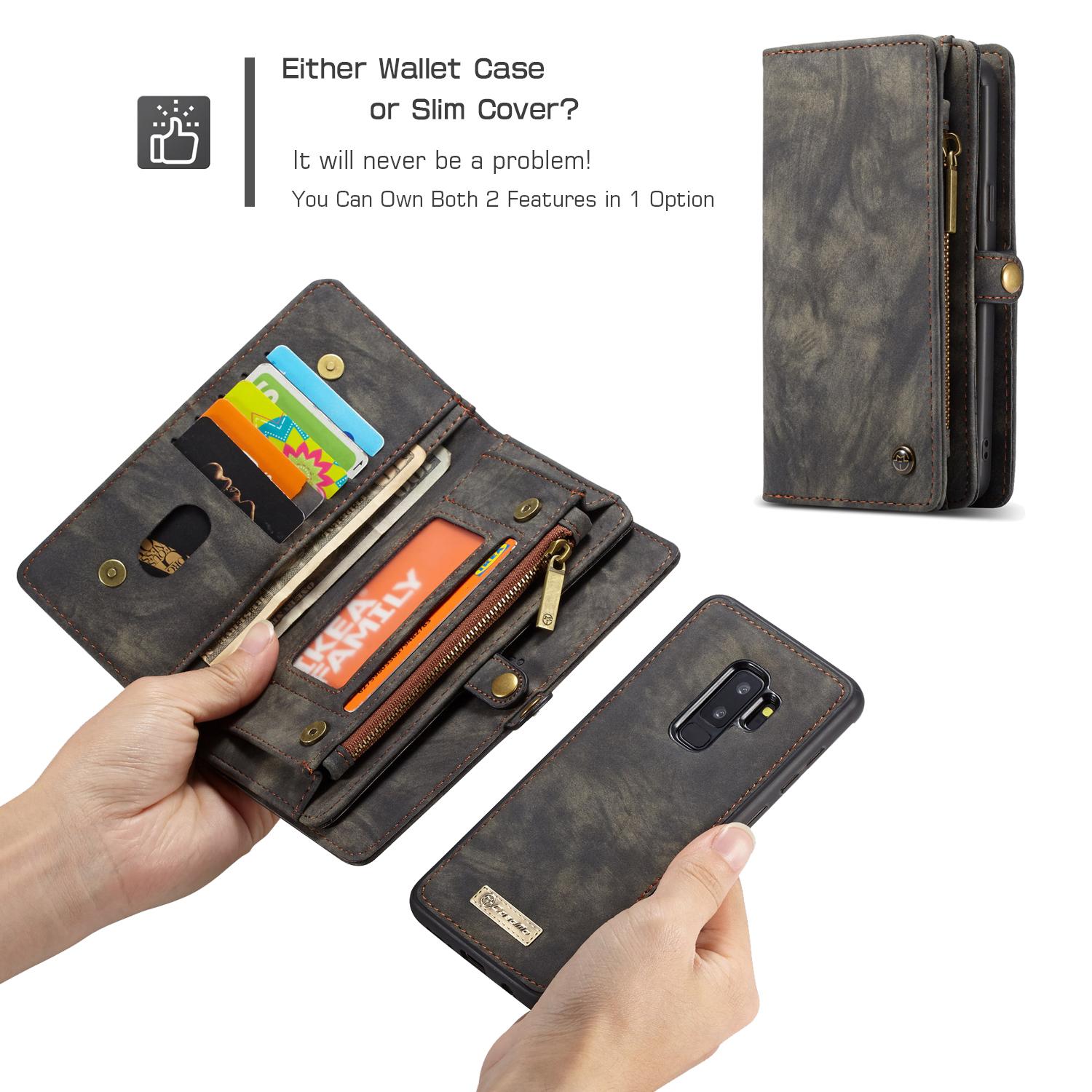 Étui portefeuille multi-cartes Samsung Galaxy S9 Plus, Gris