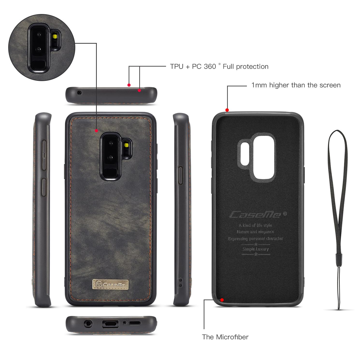 Étui portefeuille multi-cartes Samsung Galaxy S9 Plus, Gris
