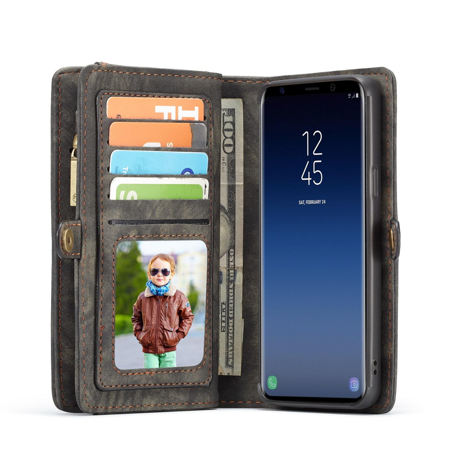Étui portefeuille multi-cartes Samsung Galaxy S9 Plus Gris