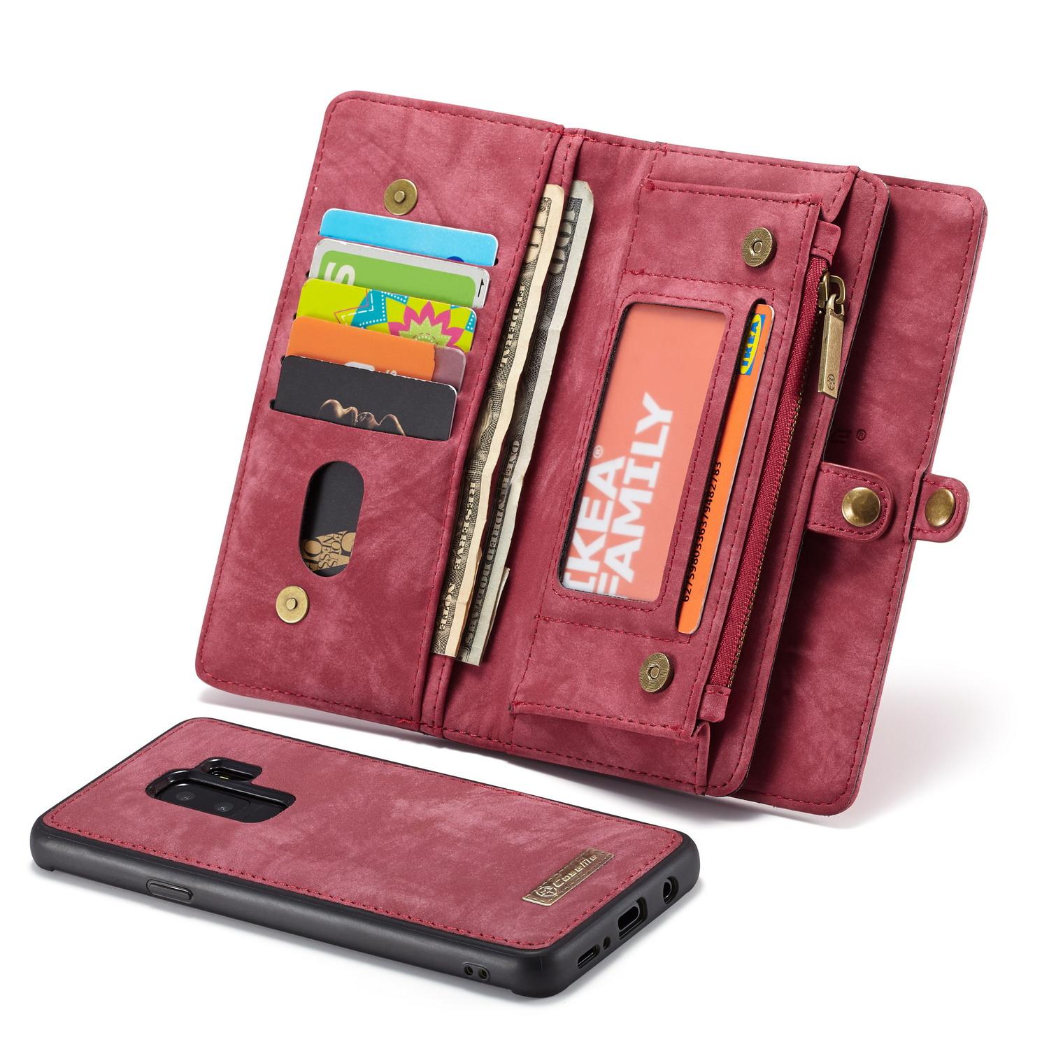 Étui portefeuille multi-cartes Samsung Galaxy S9 Plus, Rouge