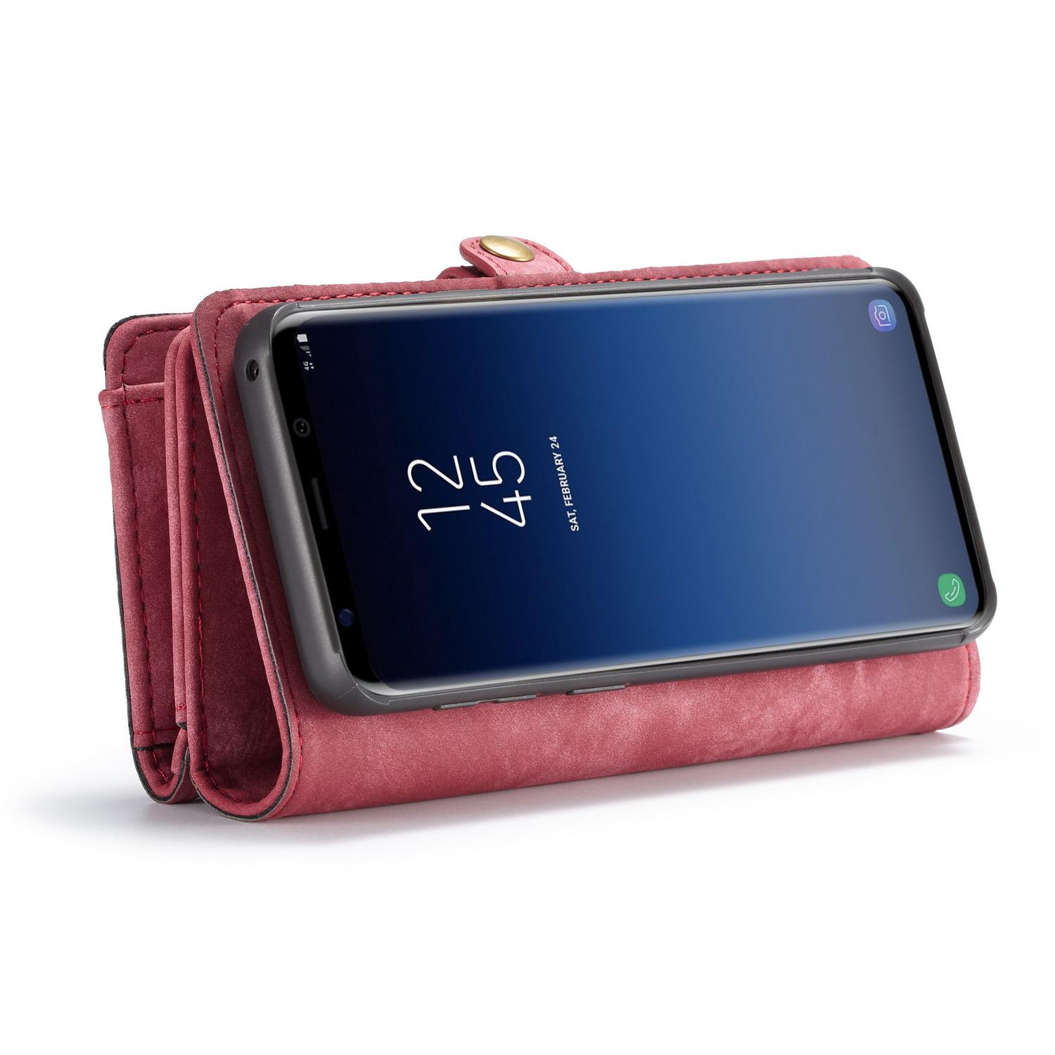 Étui portefeuille multi-cartes Samsung Galaxy S9 Plus Rouge