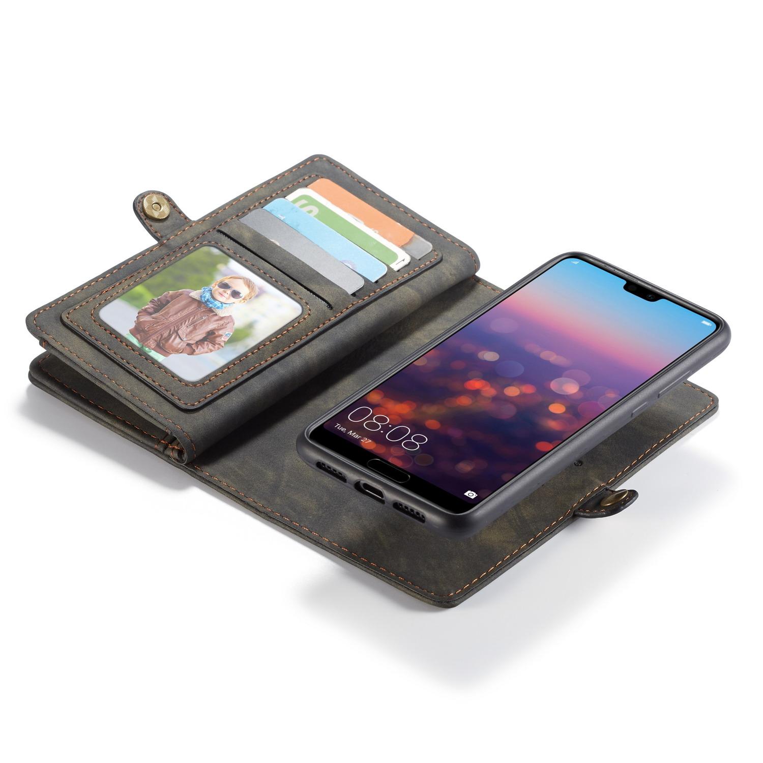 Étui portefeuille multi-cartes Huawei P20 Lite, Gris