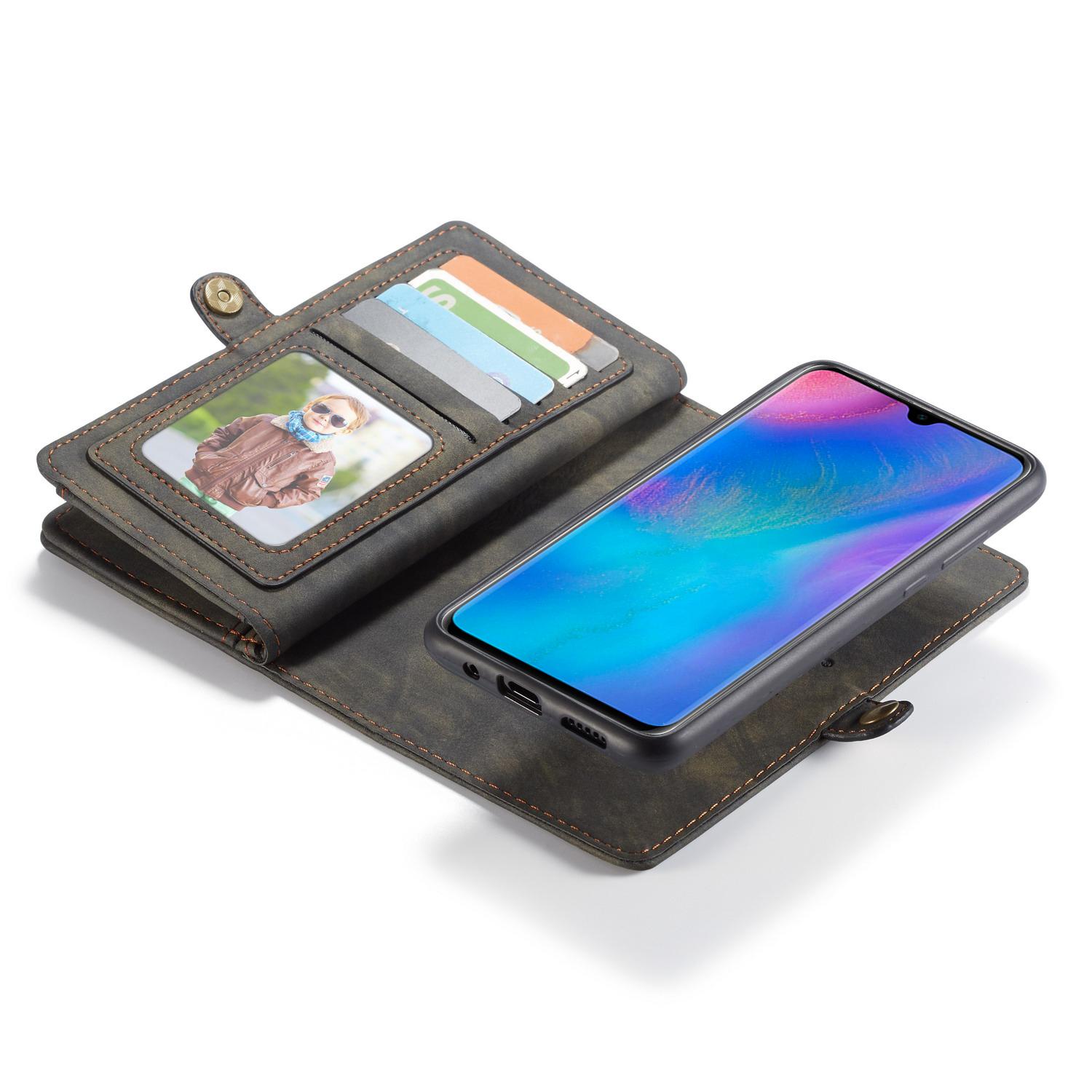 Étui portefeuille multi-cartes Huawei P30 Lite Gris