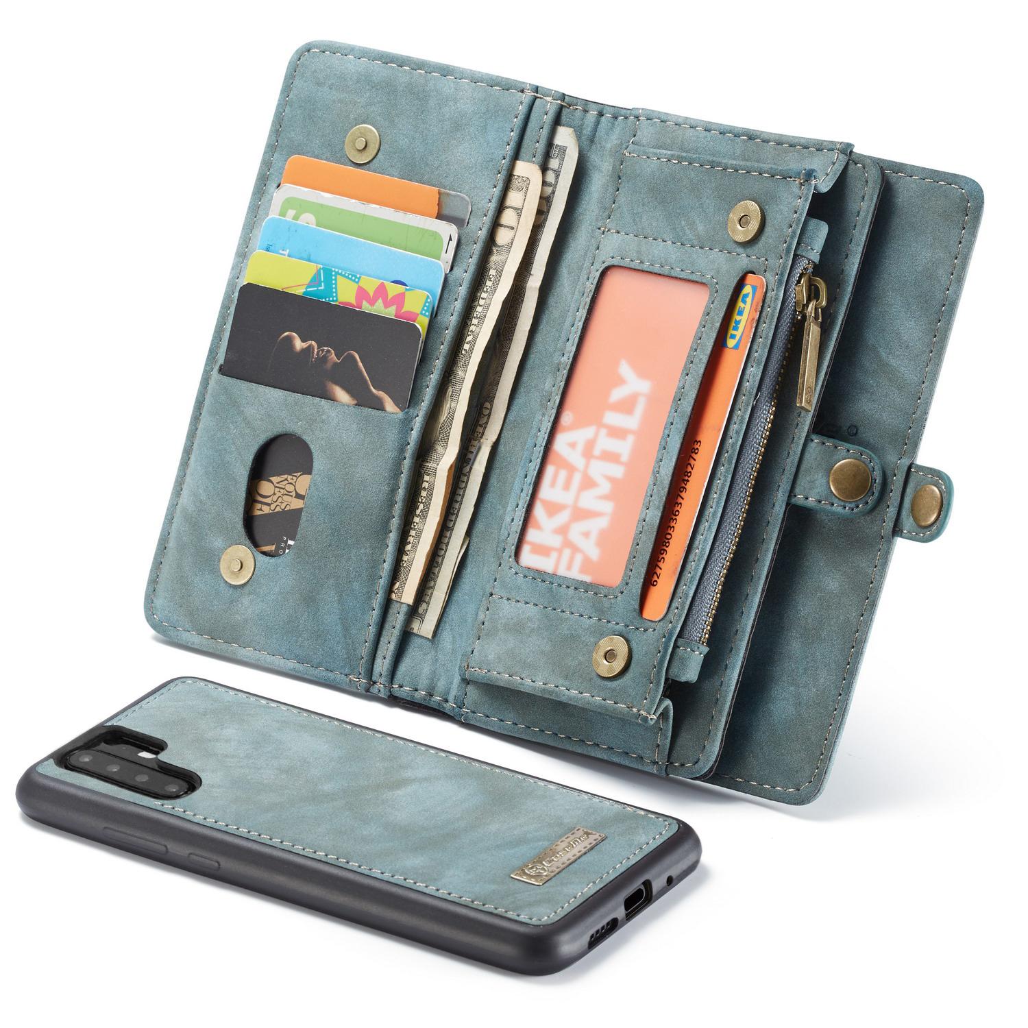 Étui portefeuille multi-cartes Huawei P30 Pro, Bleu