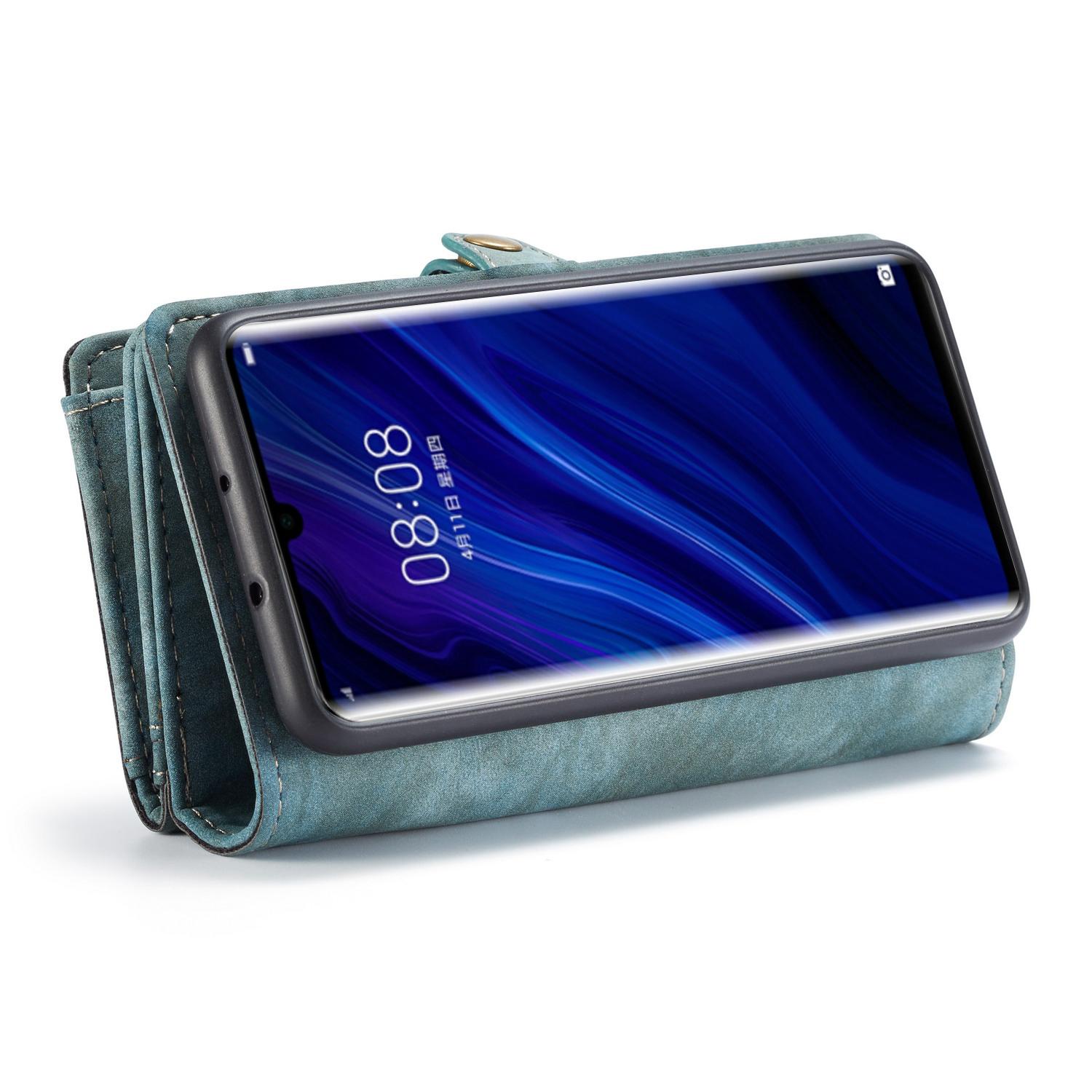 Étui portefeuille multi-cartes Huawei P30 Pro, Bleu