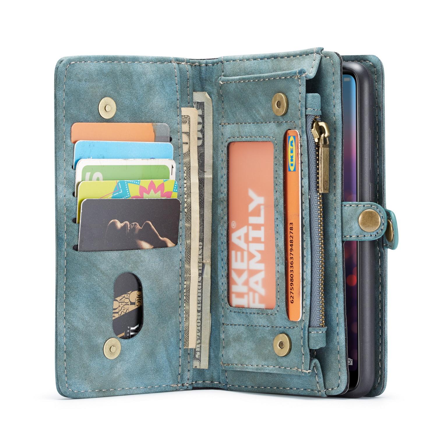 Étui portefeuille multi-cartes Huawei P30 Pro, Bleu