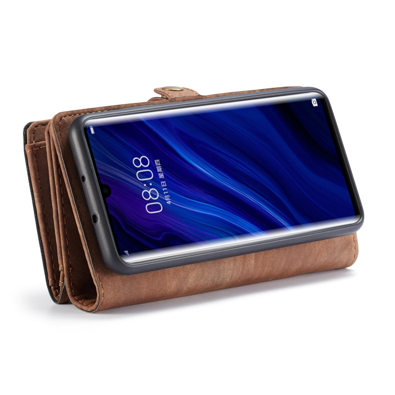 Étui portefeuille multi-cartes Huawei P30 Pro, Marron
