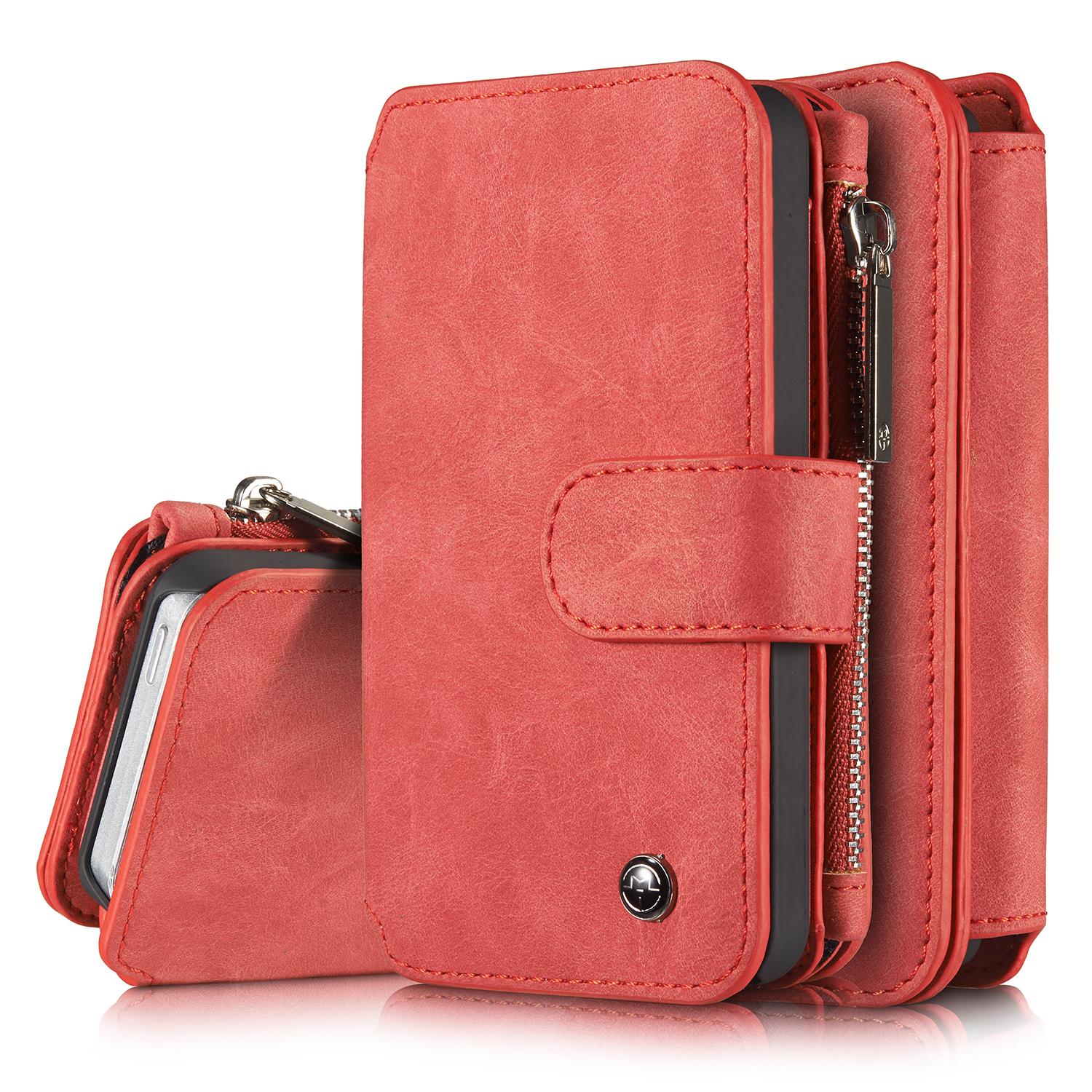 Étui portefeuille multi-cartes Apple iPhone 5/5S/SE, Rouge