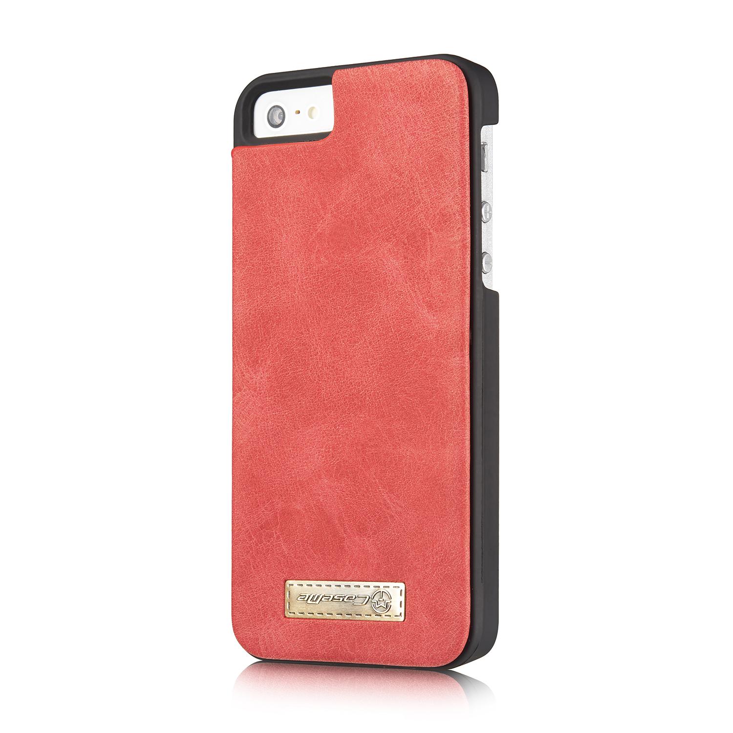 Étui portefeuille multi-cartes iPhone 5/5S/SE Rouge