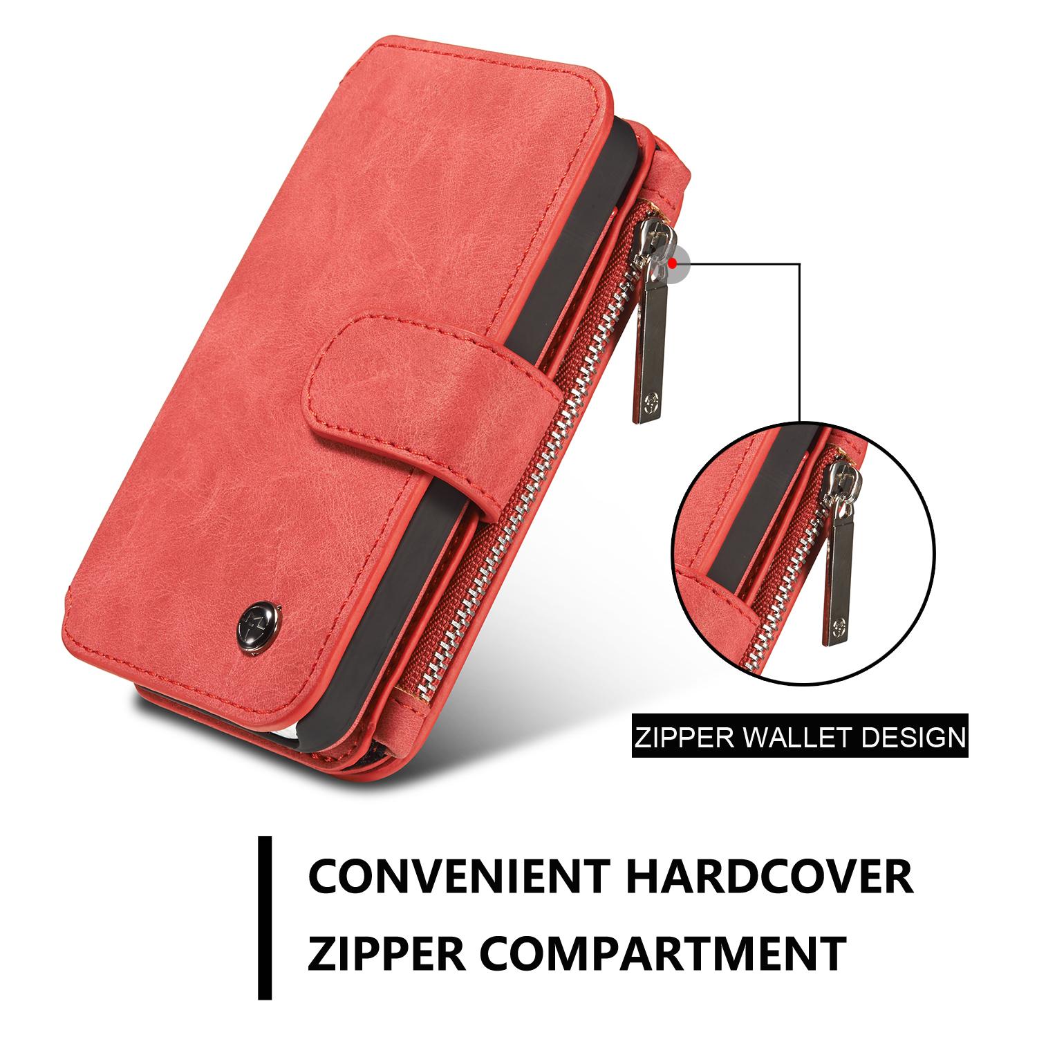 Étui portefeuille multi-cartes Apple iPhone 5/5S/SE, Rouge