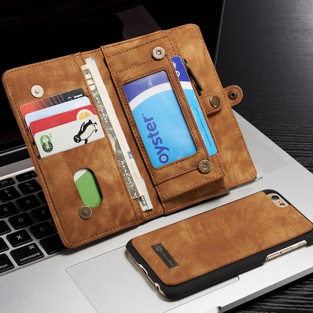 Étui portefeuille multi-cartes iPhone 6/6S, Marron