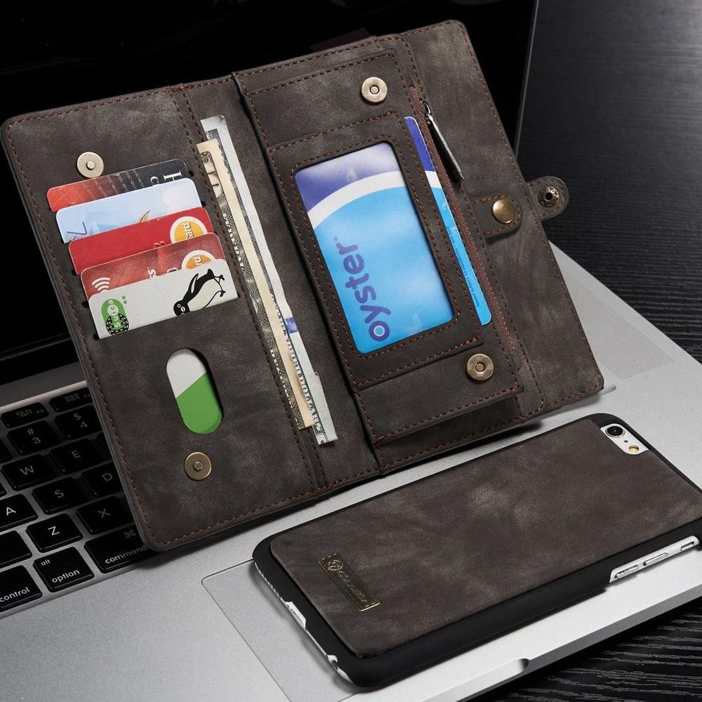 Étui portefeuille multi-cartes iPhone 6 Plus/6S Plus, Gris