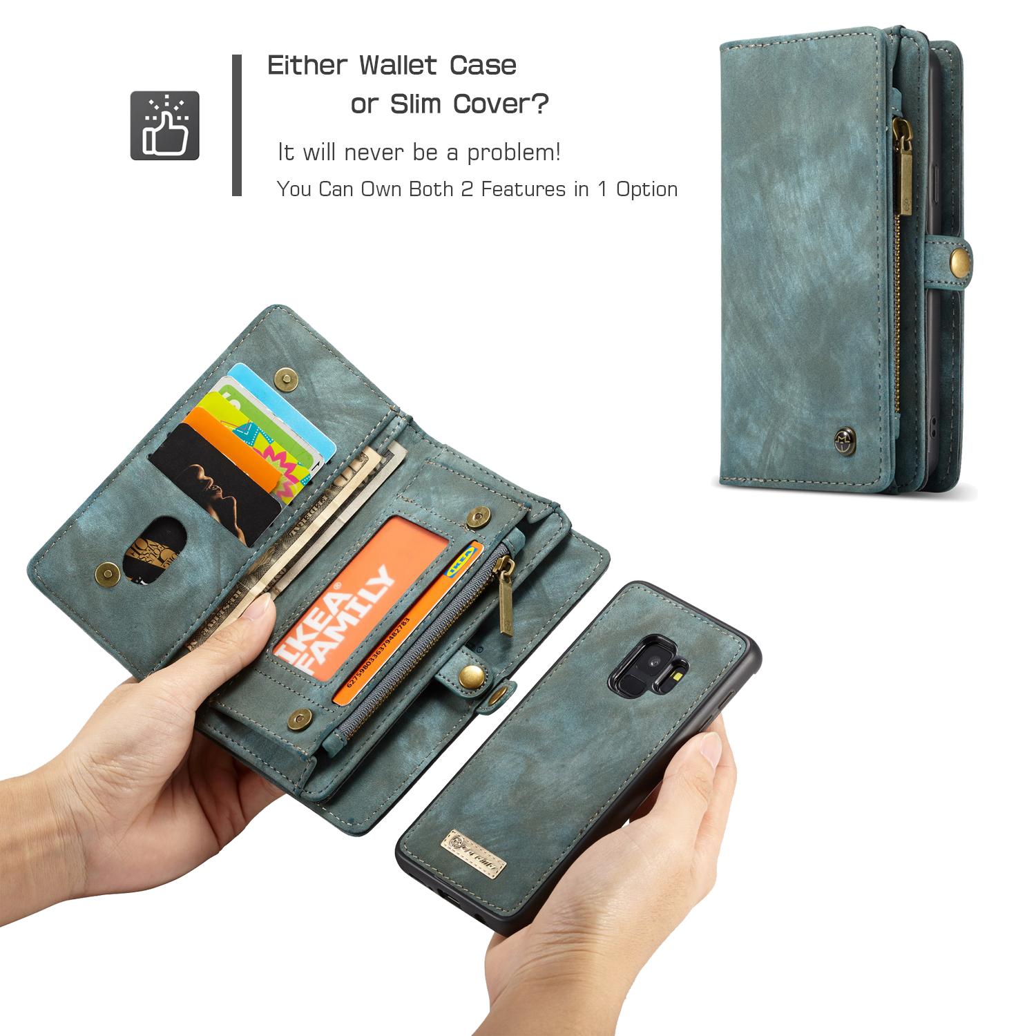 Étui portefeuille multi-cartes Samsung Galaxy S9, Bleu