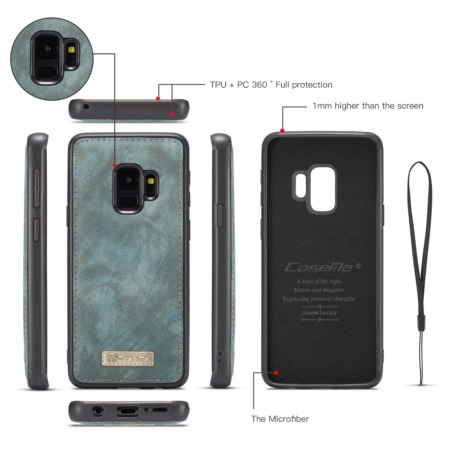 Étui portefeuille multi-cartes Samsung Galaxy S9, Bleu