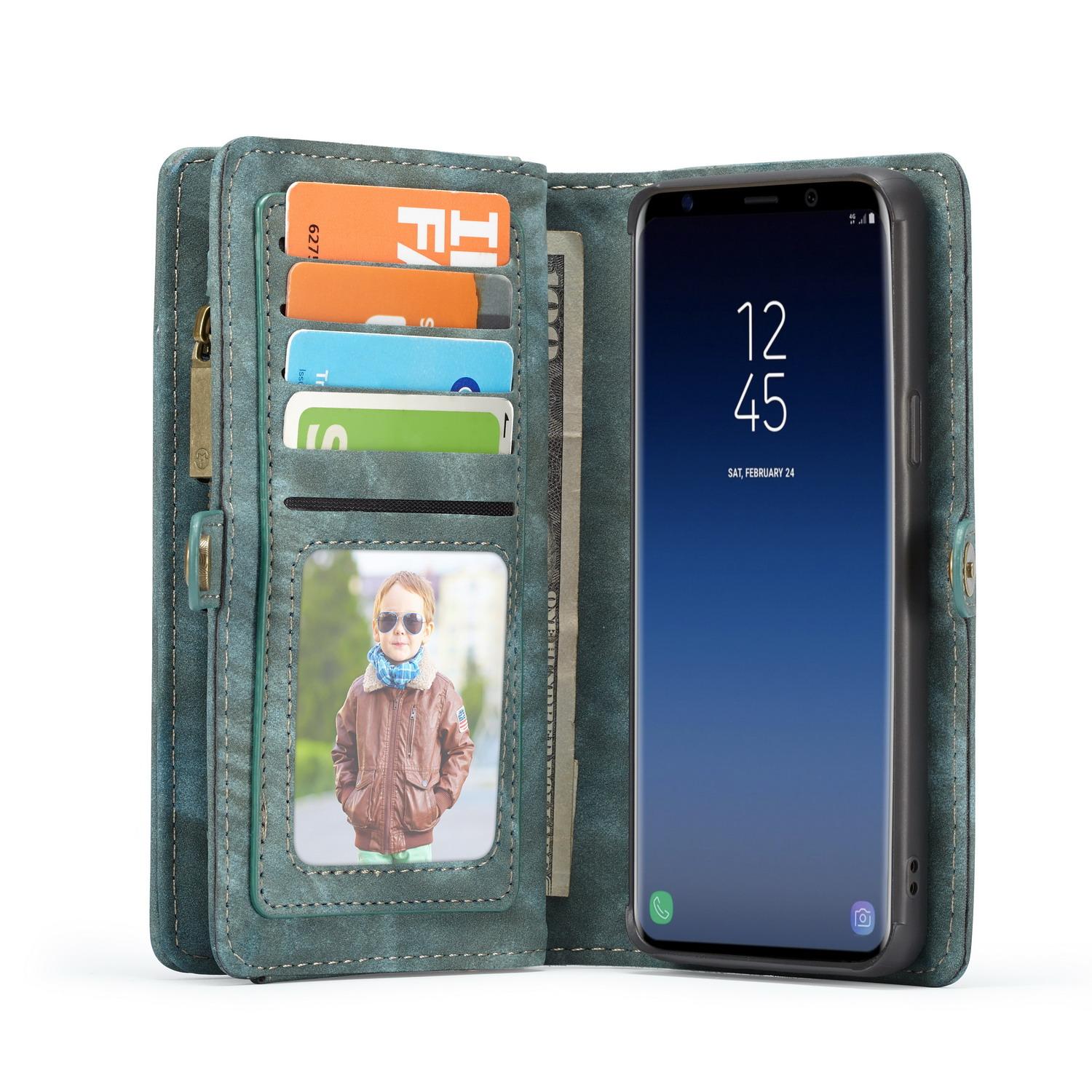 Étui portefeuille multi-cartes Samsung Galaxy S9 Bleu