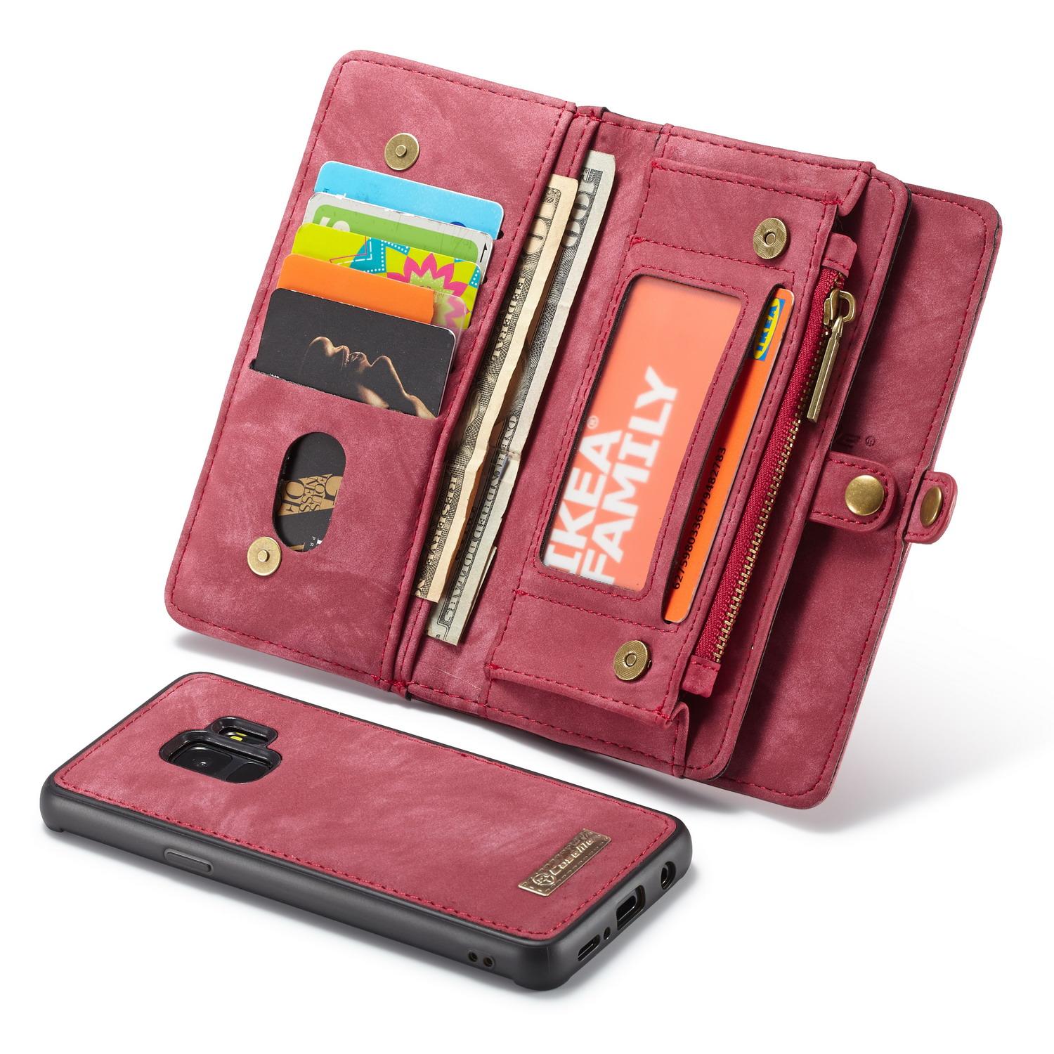Étui portefeuille multi-cartes Samsung Galaxy S9, Rouge