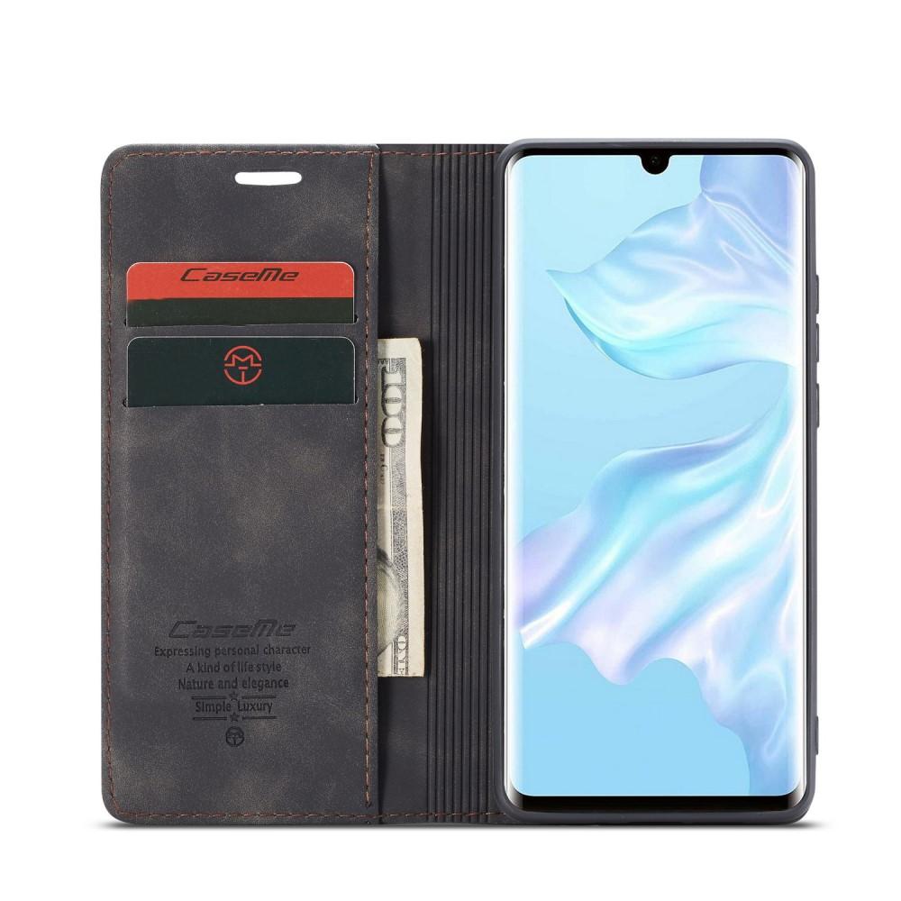 Étui portefeuille mince Huawei P30 Pro, Noir