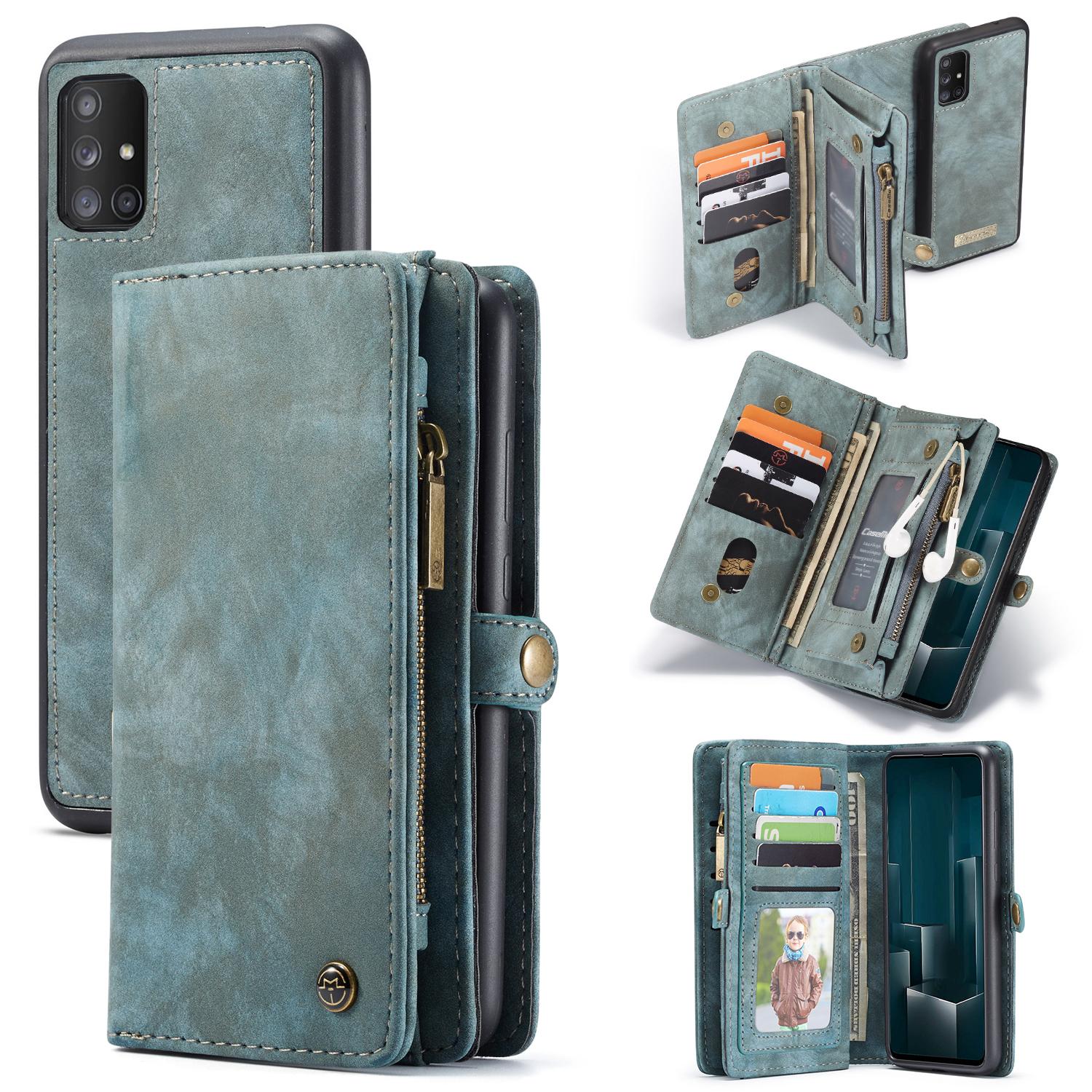 Étui portefeuille multi-cartes Samsung Galaxy A51, Bleu