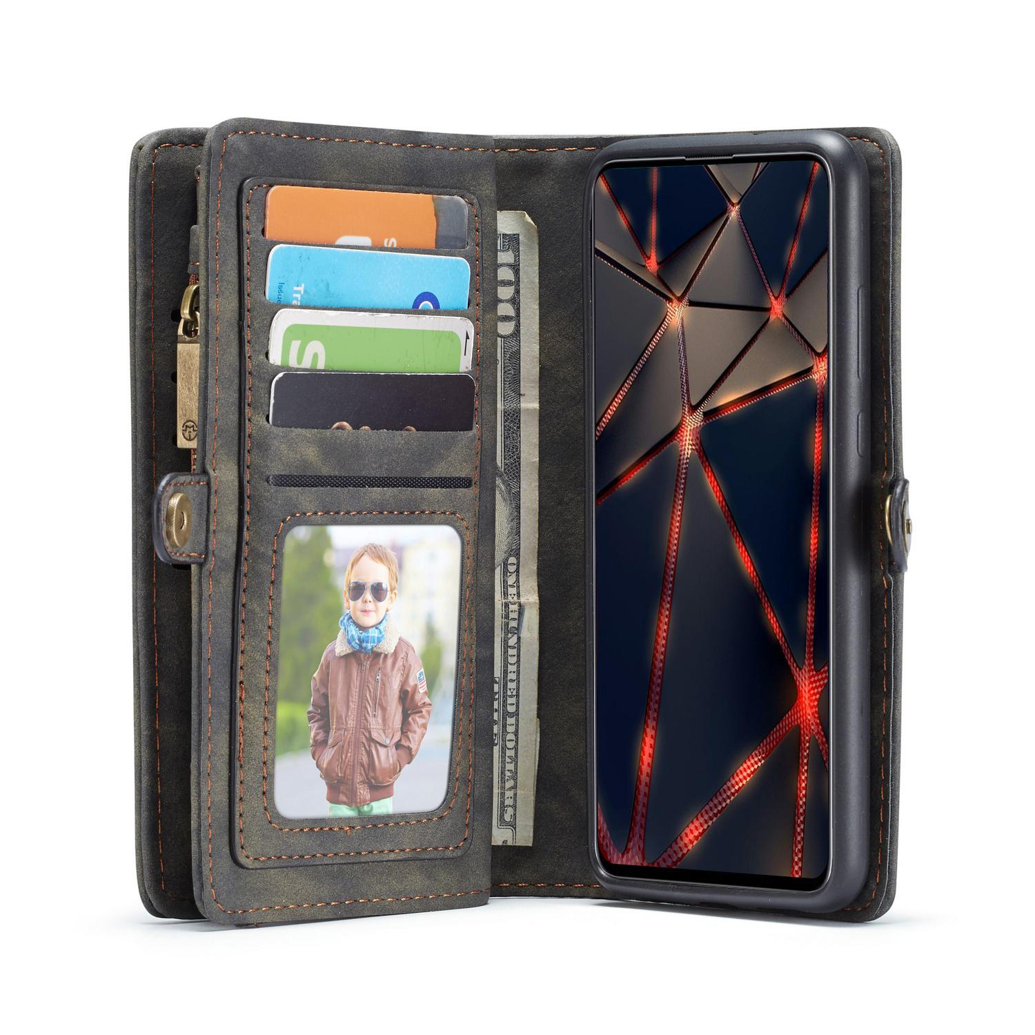 Étui portefeuille multi-cartes Samsung Galaxy A51, Gris