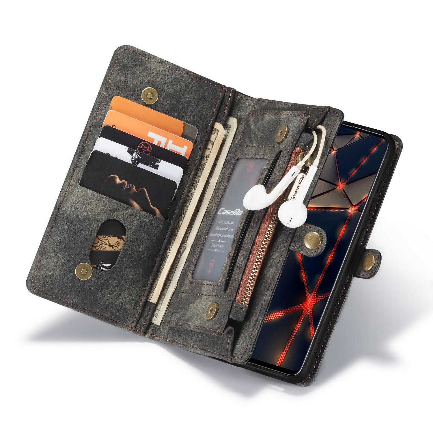 Étui portefeuille multi-cartes Samsung Galaxy A51, Gris