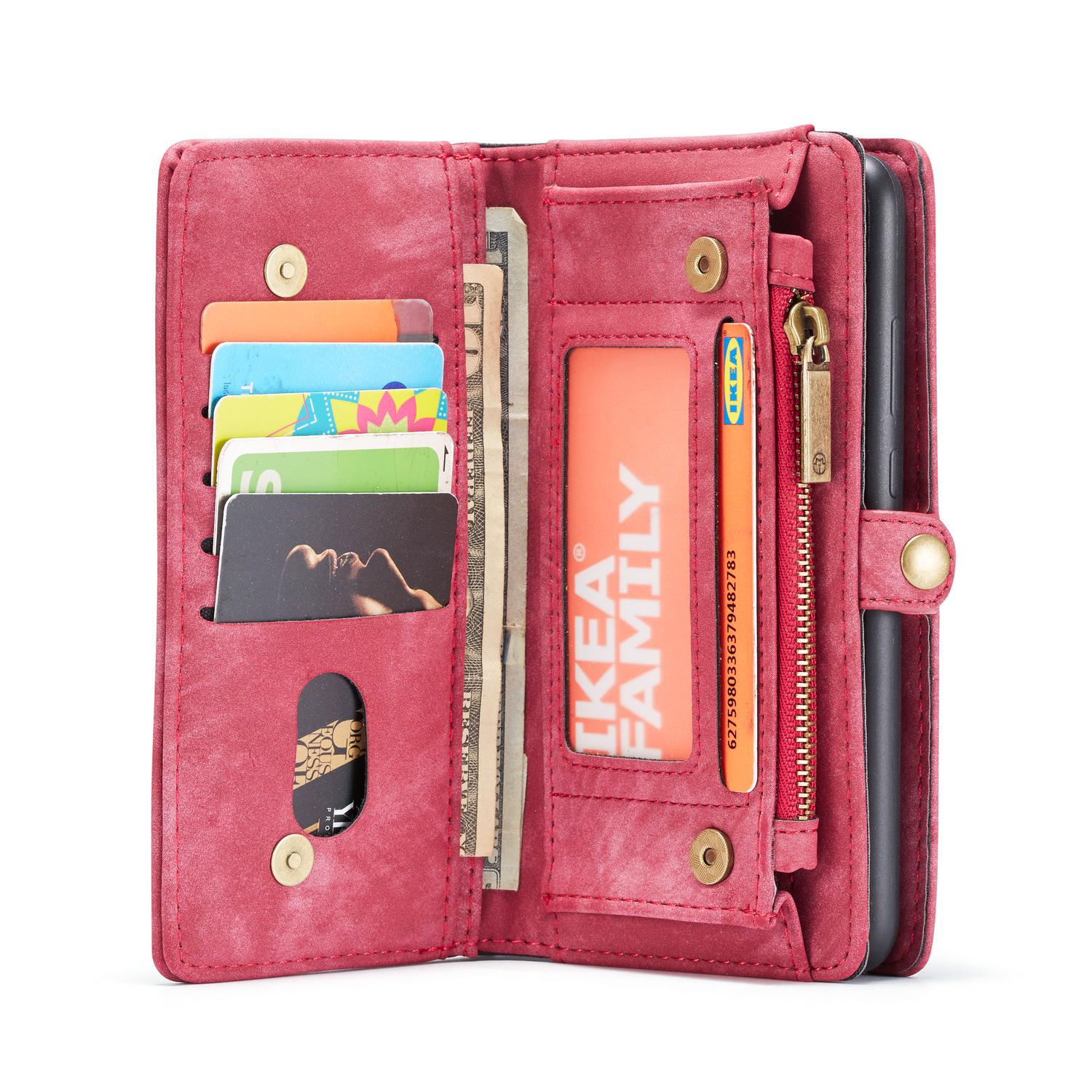 Étui portefeuille multi-cartes Samsung Galaxy A51, Rouge