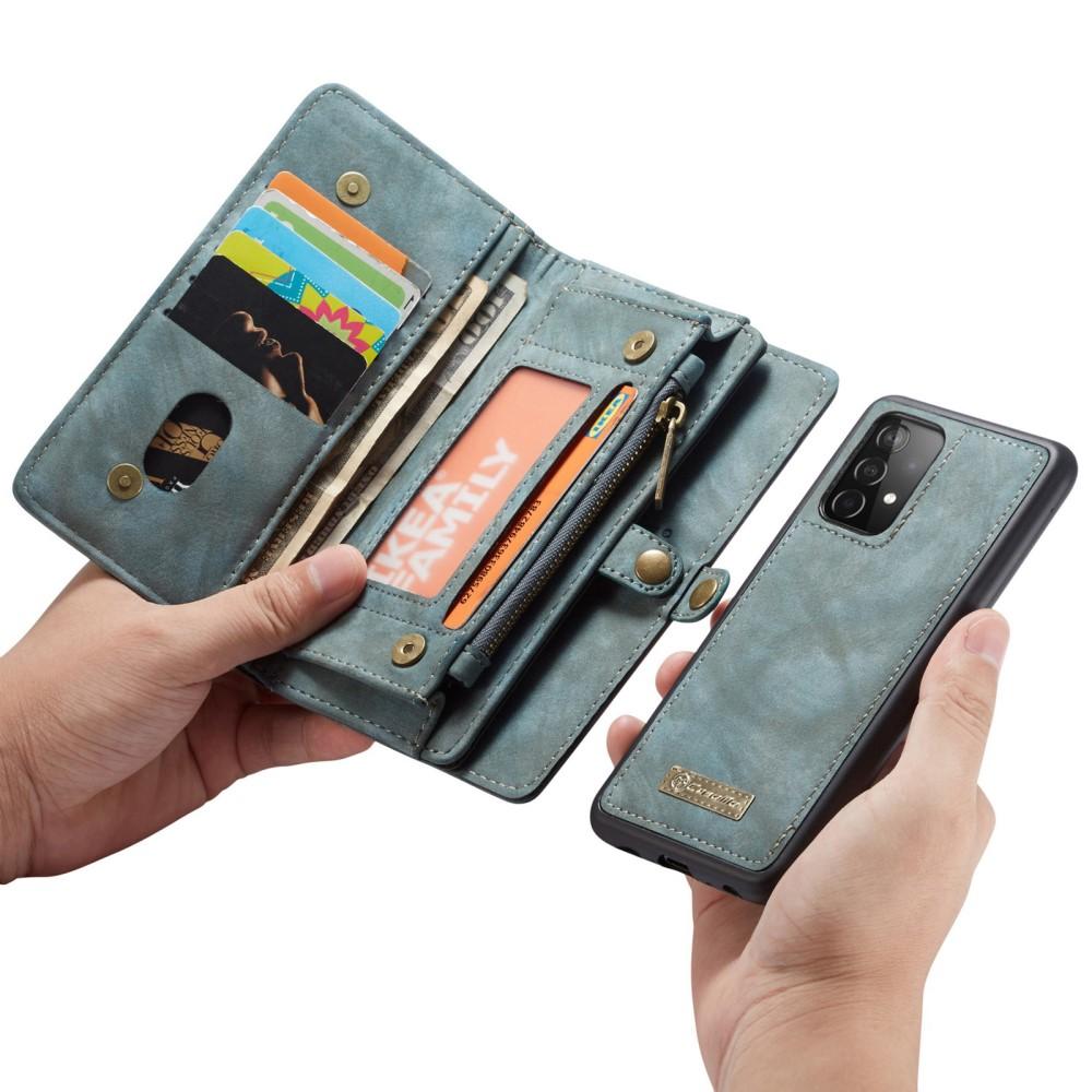 Étui portefeuille multi-cartes Samsung Galaxy A52 5G, Bleu