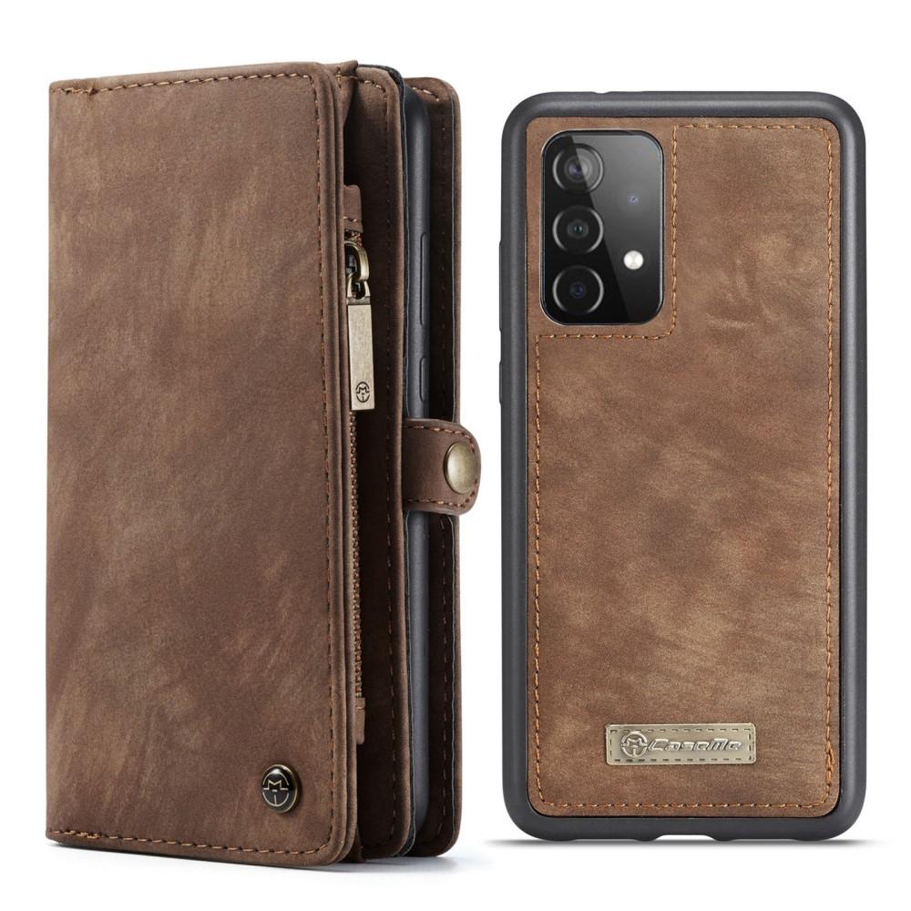 Étui portefeuille multi-cartes Samsung Galaxy A52 5G, Marron