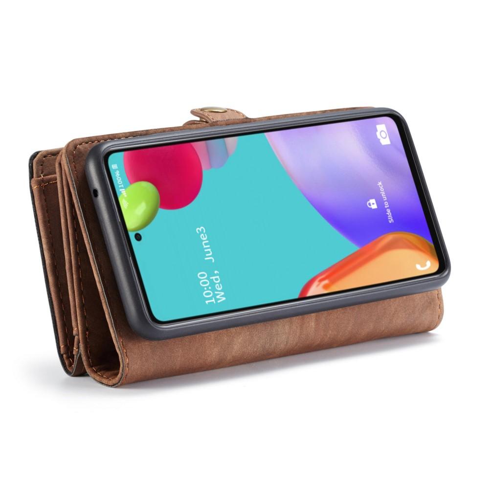 Étui portefeuille multi-cartes Samsung Galaxy A52 5G, Marron