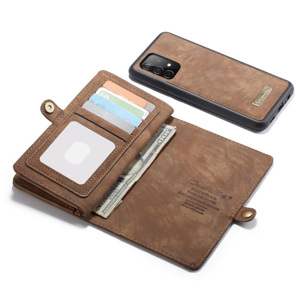 Étui portefeuille multi-cartes Samsung Galaxy A52 5G, Marron