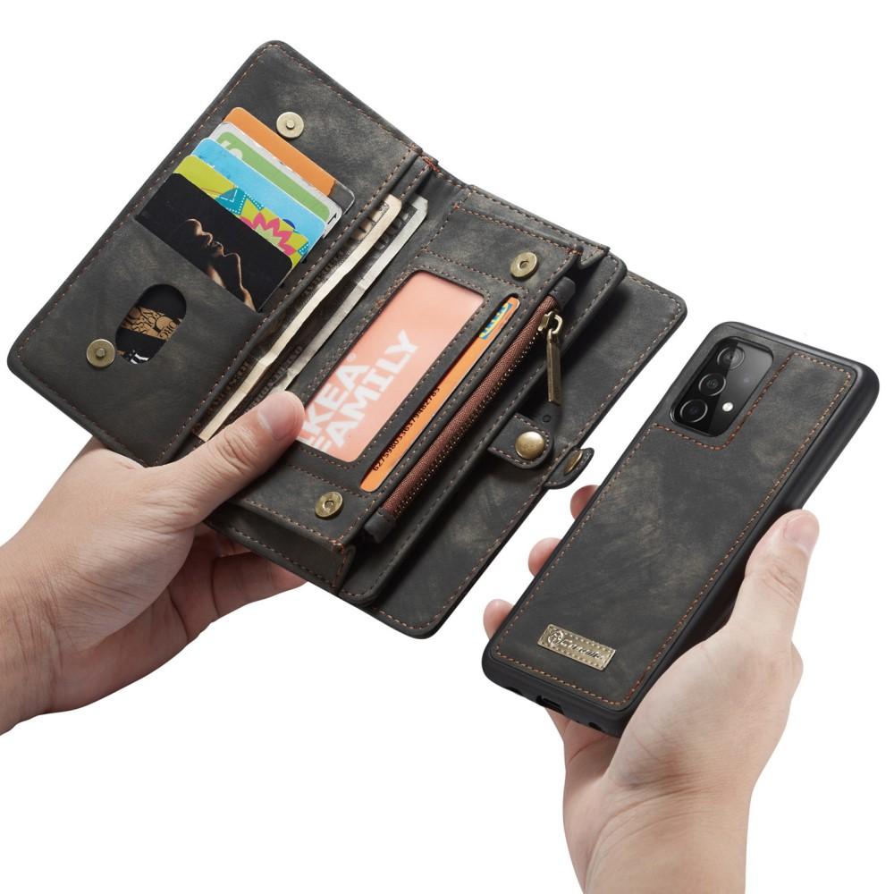 Étui portefeuille multi-cartes Samsung Galaxy A52 5G, Gris